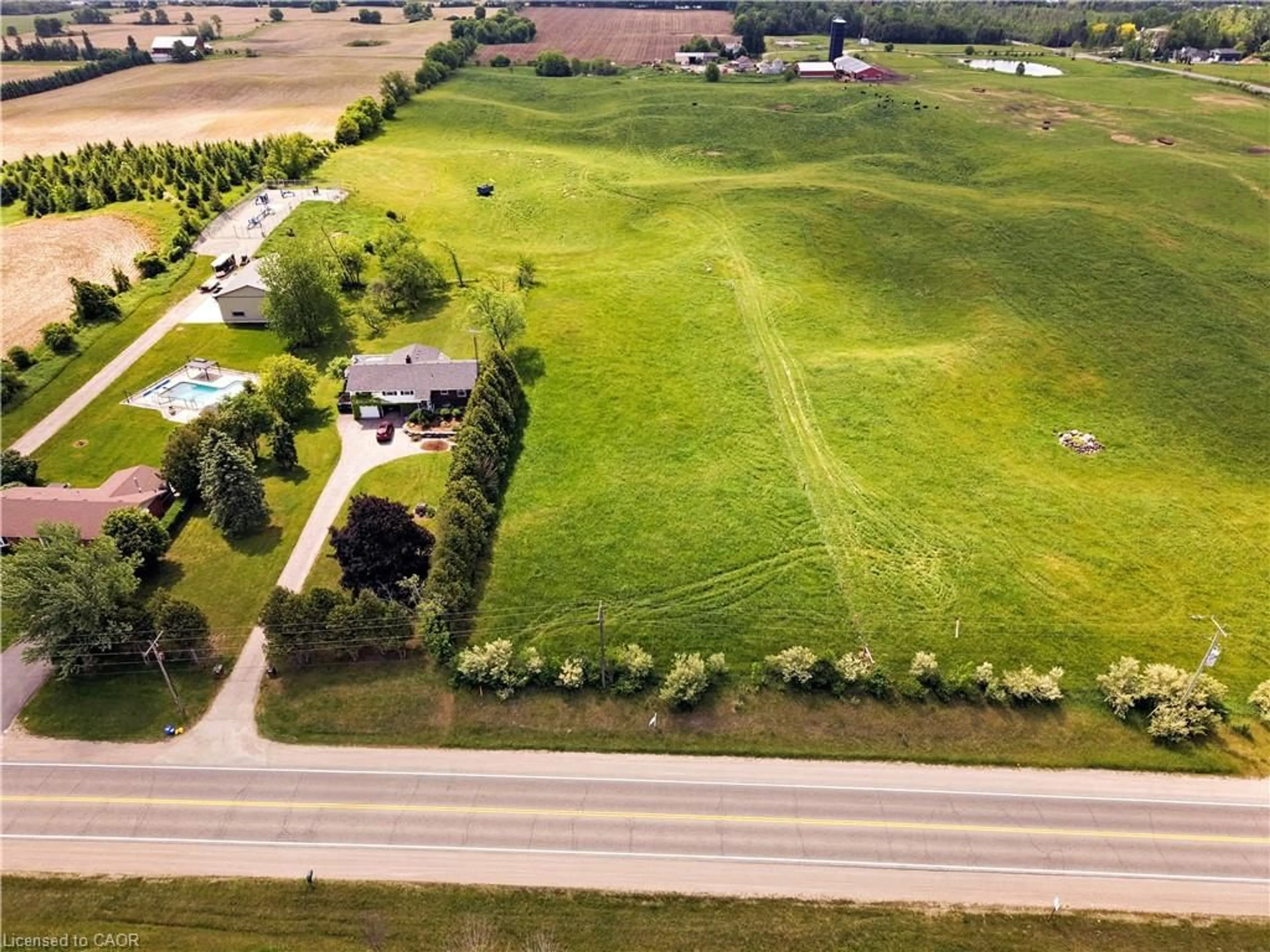 A pic from outside/outdoor area/front of a property/back of a property/a pic from drone, street for PART LOT 16, 61 Concession 12 #61R23051, Puslinch Ontario N3C 2V4
