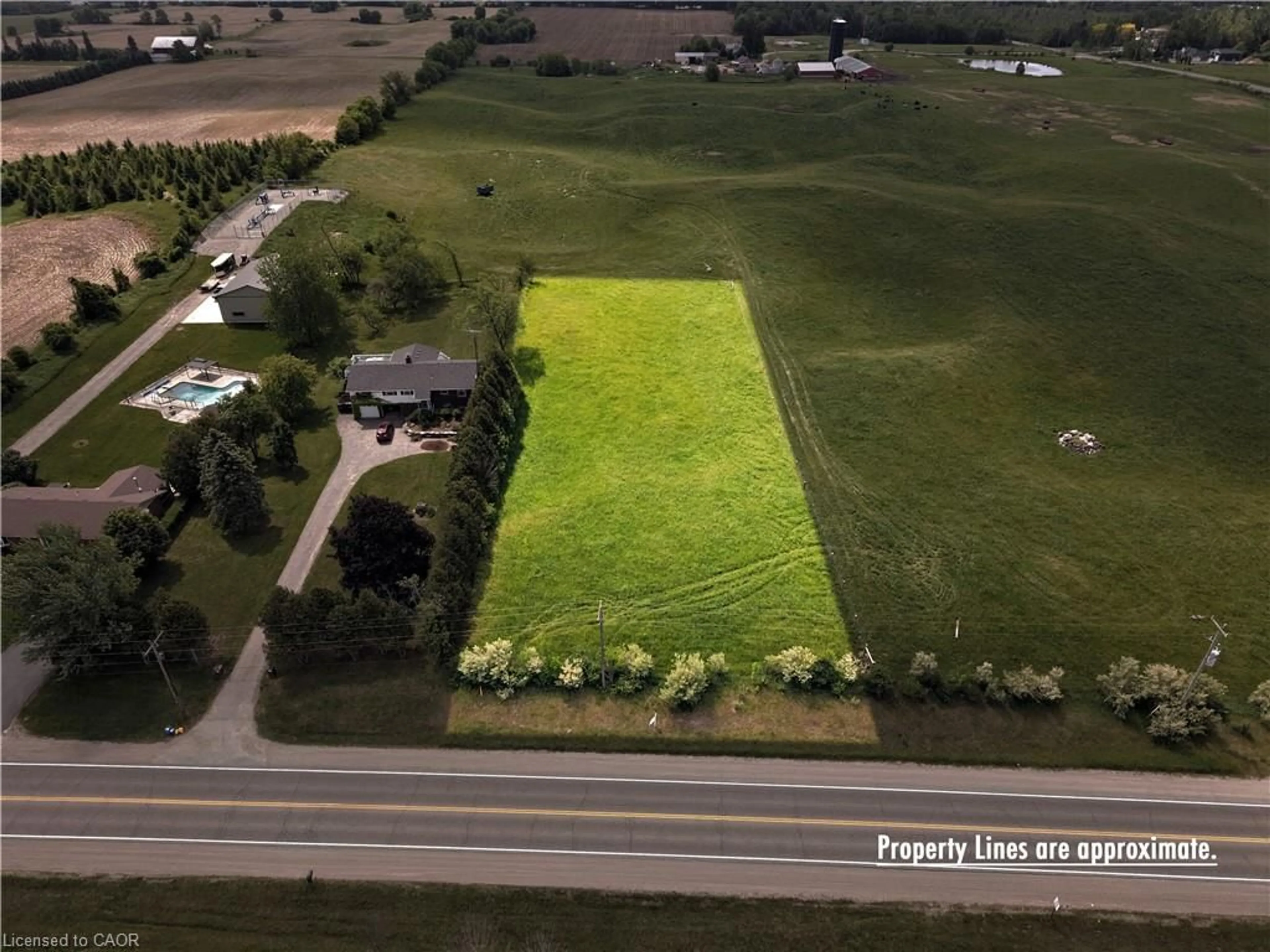 A pic from outside/outdoor area/front of a property/back of a property/a pic from drone, street for PART LOT 16, 61 Concession 12 #61R23051, Puslinch Ontario N3C 2V4