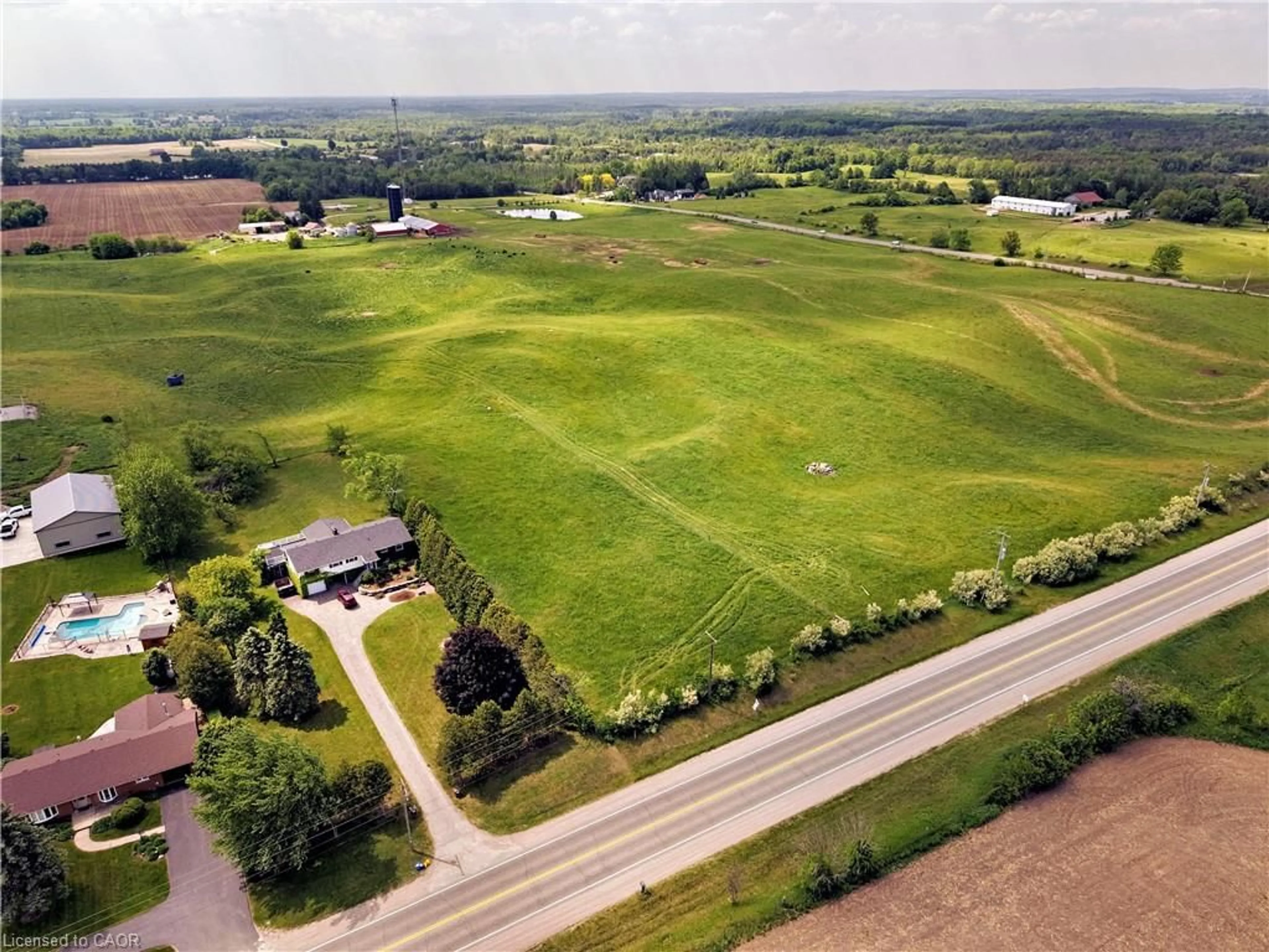 A pic from outside/outdoor area/front of a property/back of a property/a pic from drone, street for PART LOT 16, 61 Concession 12 #61R23051, Puslinch Ontario N3C 2V4