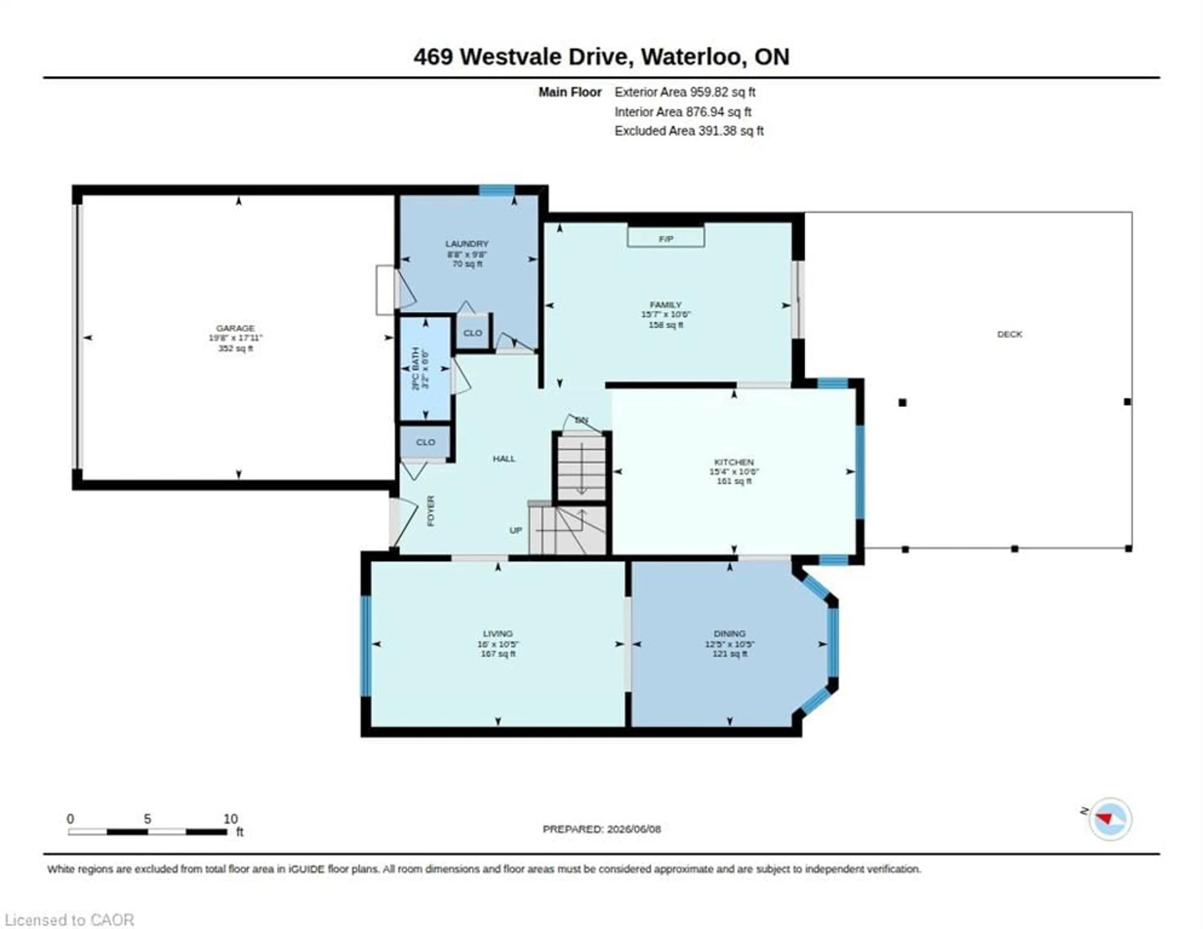 Floor plan for 469 Westvale Dr, Waterloo Ontario N2T 1S9