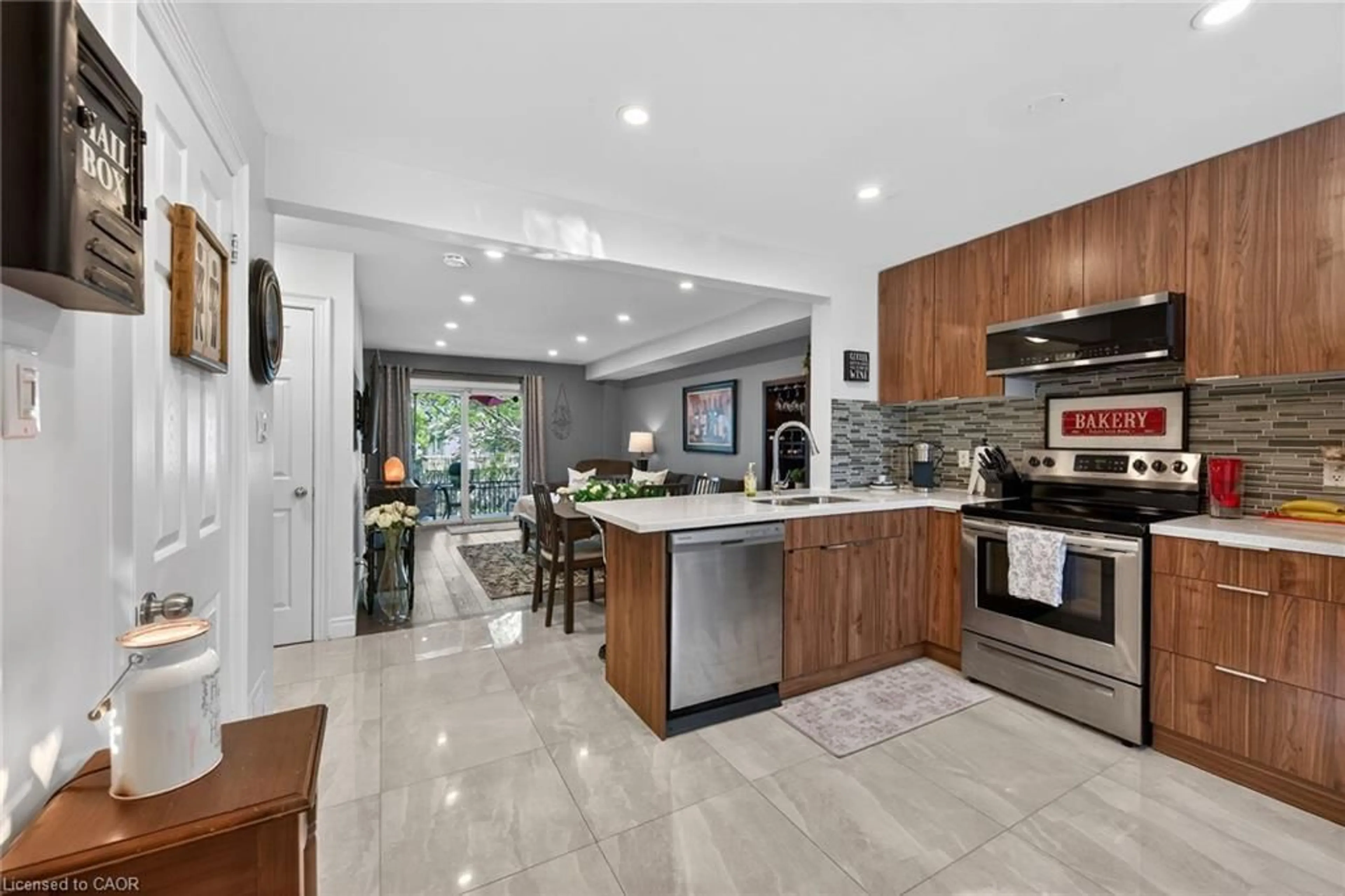 Open concept kitchen, ceramic/tile floor for 68A Main St #5, Hagersville Ontario N0A 1H0