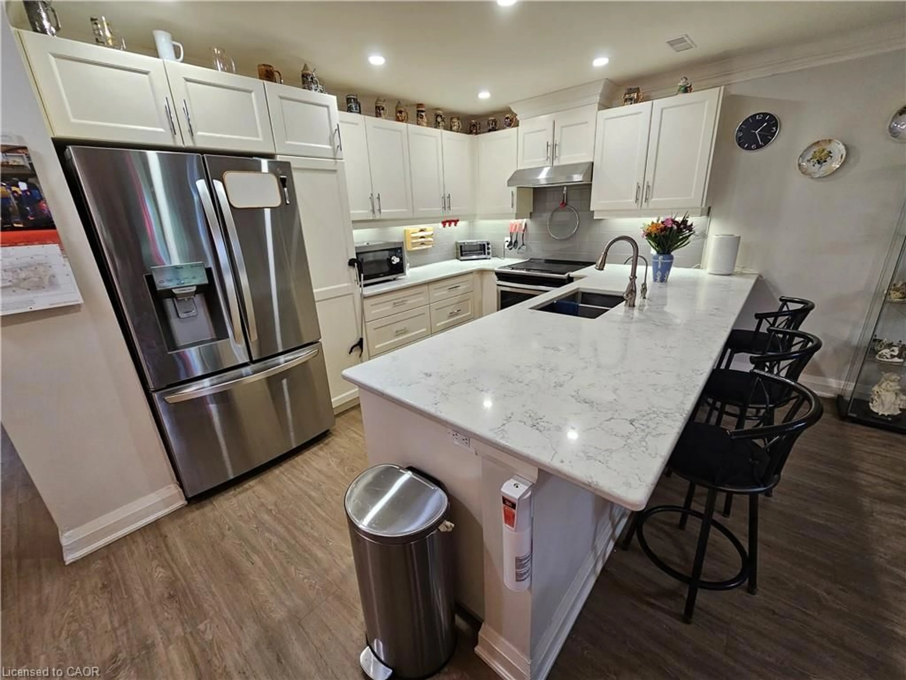 Open concept kitchen, ceramic/tile floor for 13 Sister Varga Terr, Hamilton Ontario L9B 1T8