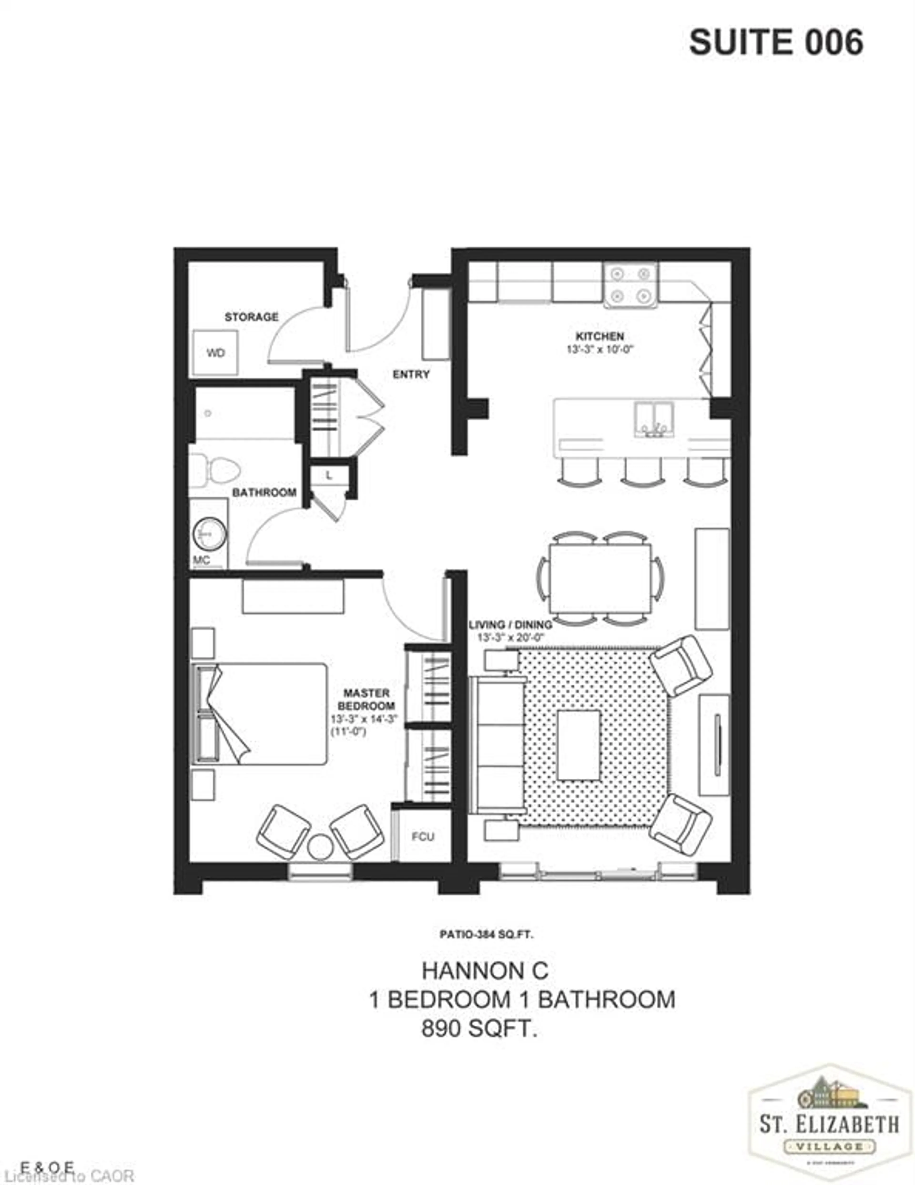 Floor plan for 39 Sister Varga Terr #006, Hamilton Ontario L9B 0J7