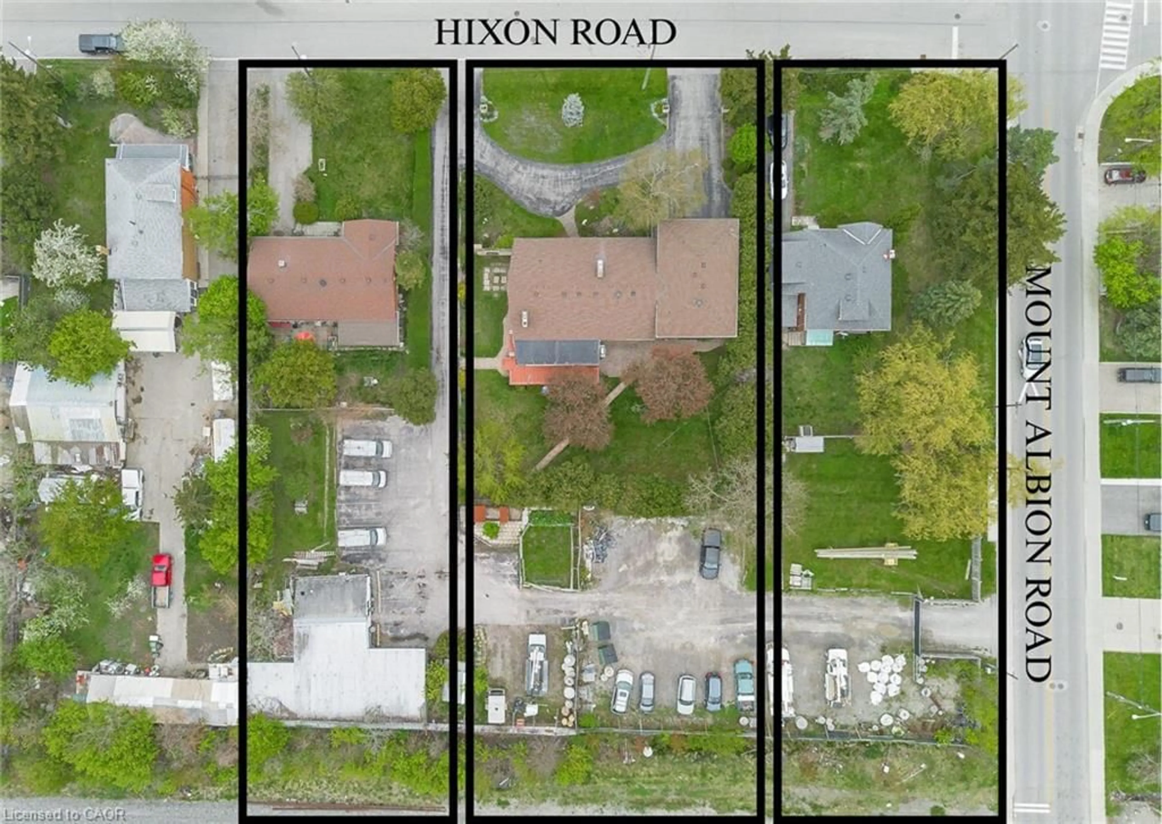 A pic from outside/outdoor area/front of a property/back of a property/a pic from drone, street for 262-270-276 Hixon Rd, Hamilton Ontario L8K 2C5