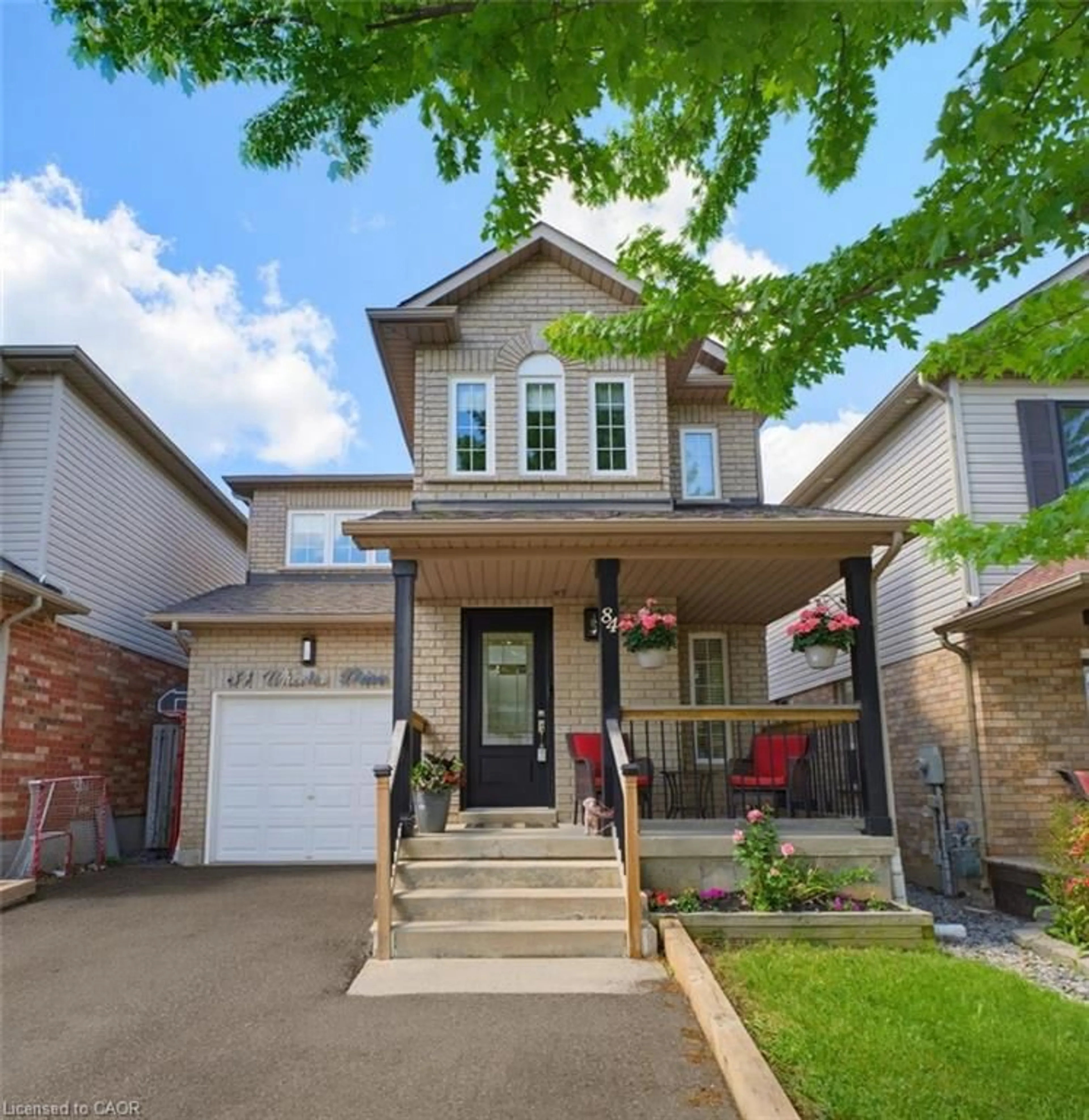 Home with brick exterior material, street for 84 Wheeler Dr, Cambridge Ontario N1P 1G3