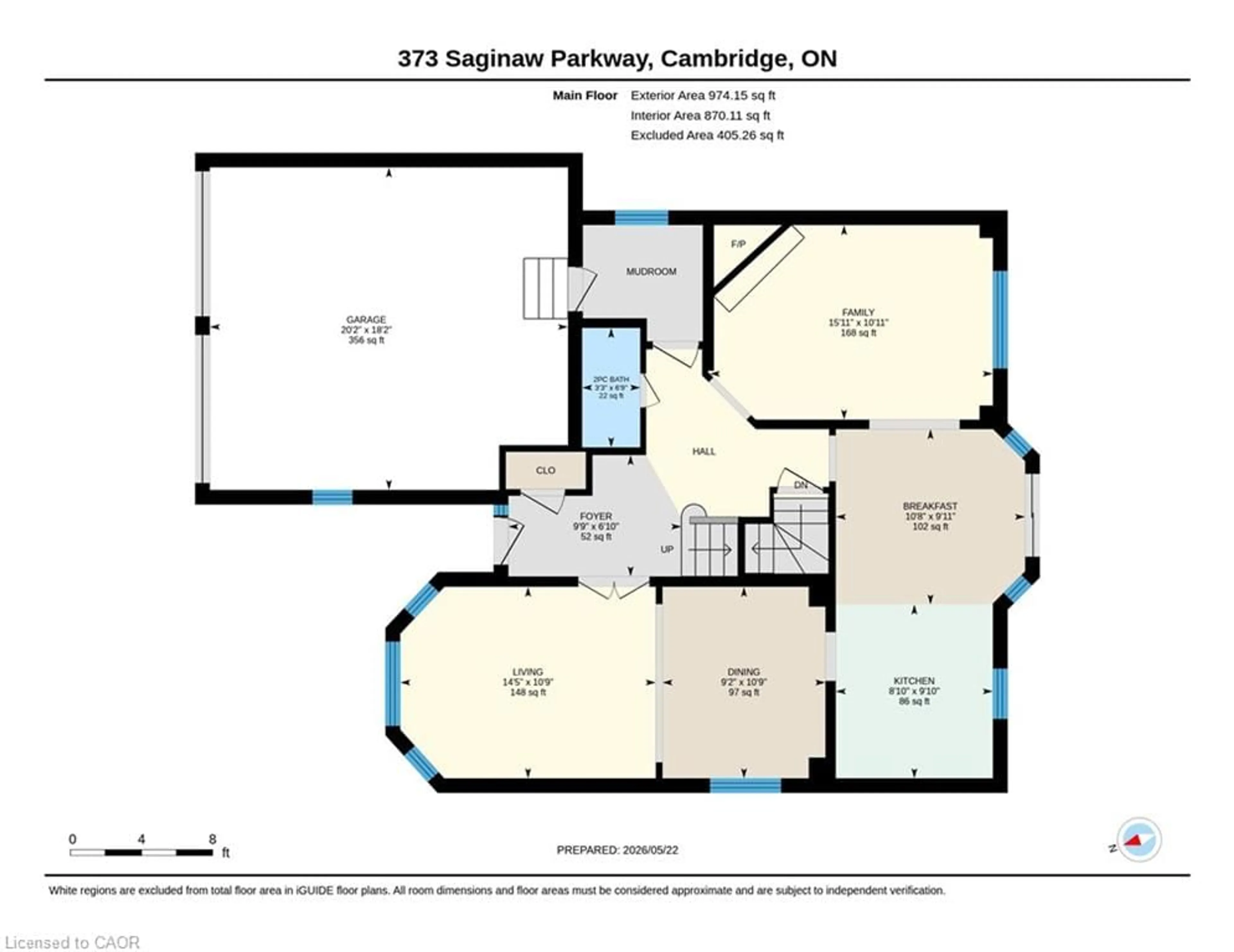 Floor plan for 373 Saginaw Pky, Cambridge Ontario N1T 1M5