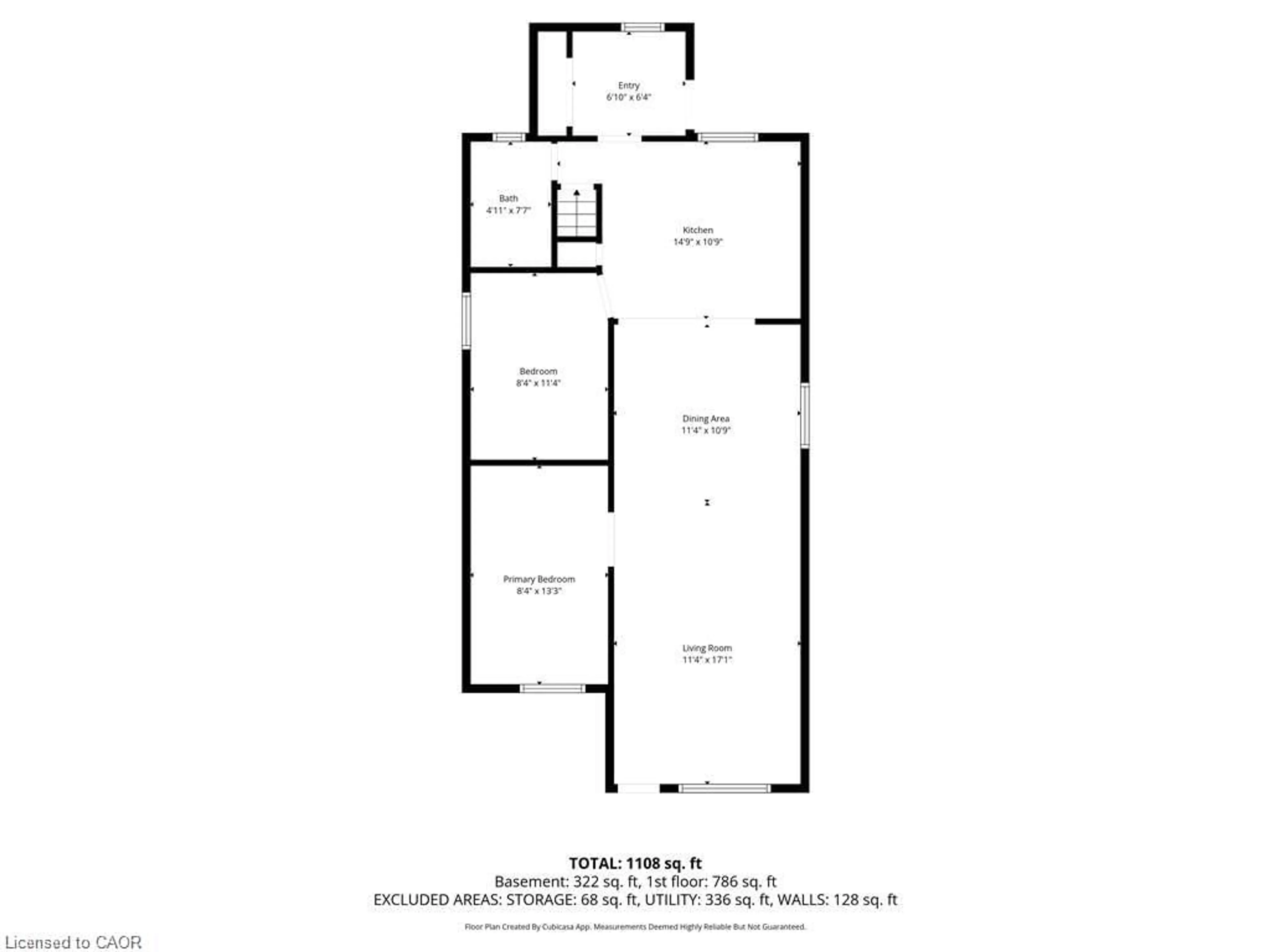 Floor plan for 33 Huxley Ave, Hamilton Ontario L8H 4P1