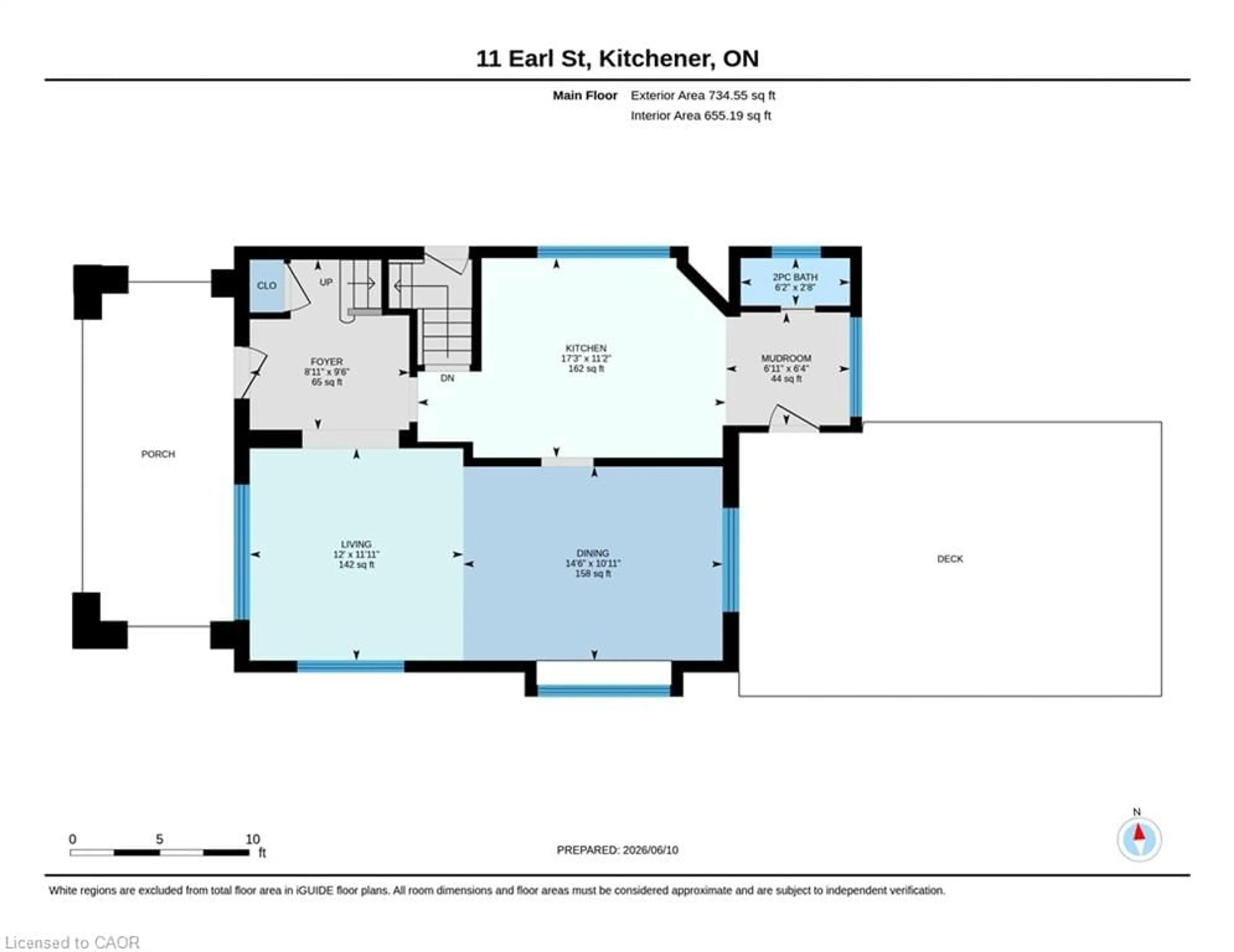 Floor plan for 11 Earl St, Kitchener Ontario N2M 2V5