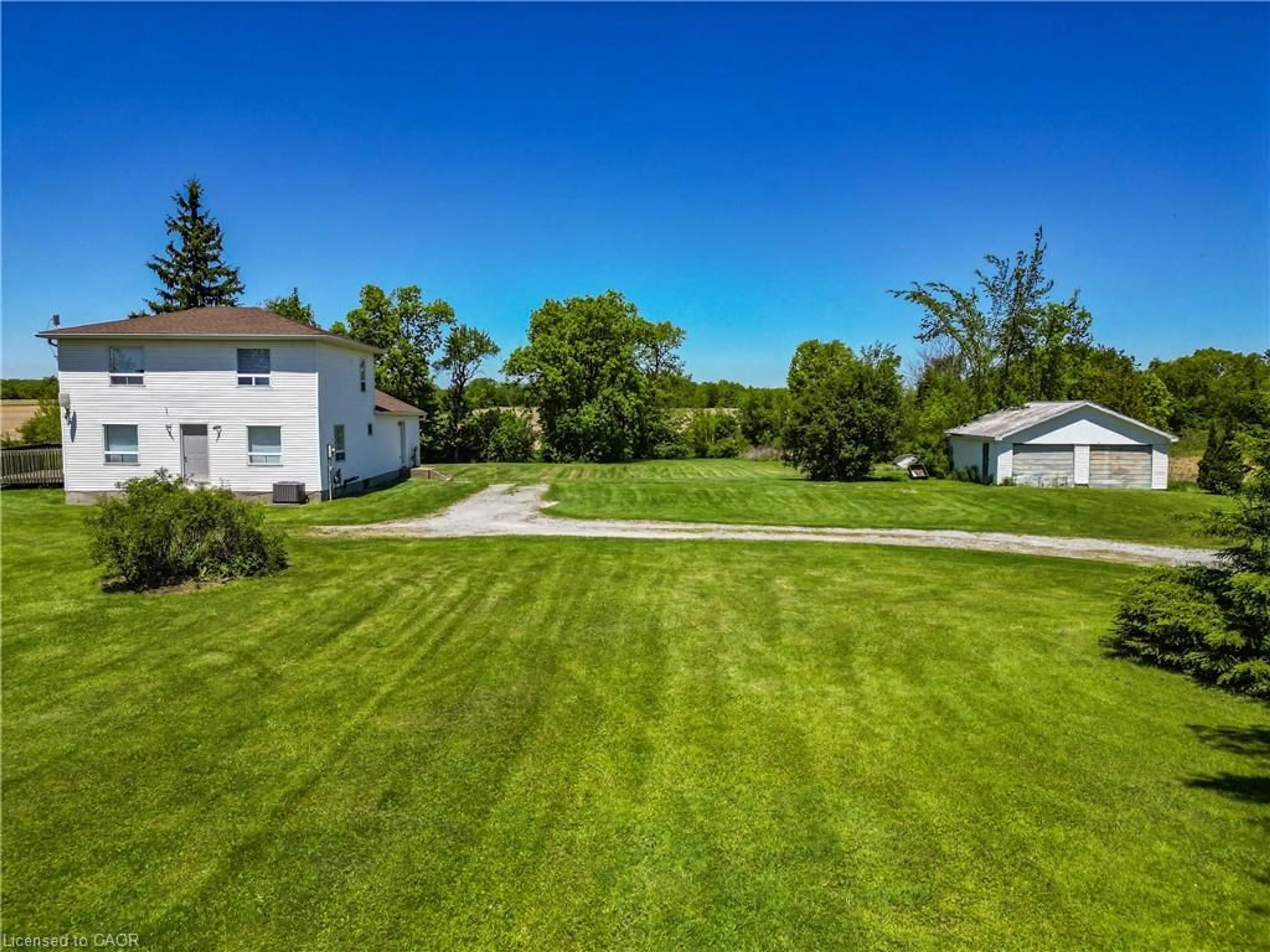A pic from outside/outdoor area/front of a property/back of a property/a pic from drone, water/lake/river/ocean view for 6569 Highway 3, Dunnville Ontario N0A 1C0