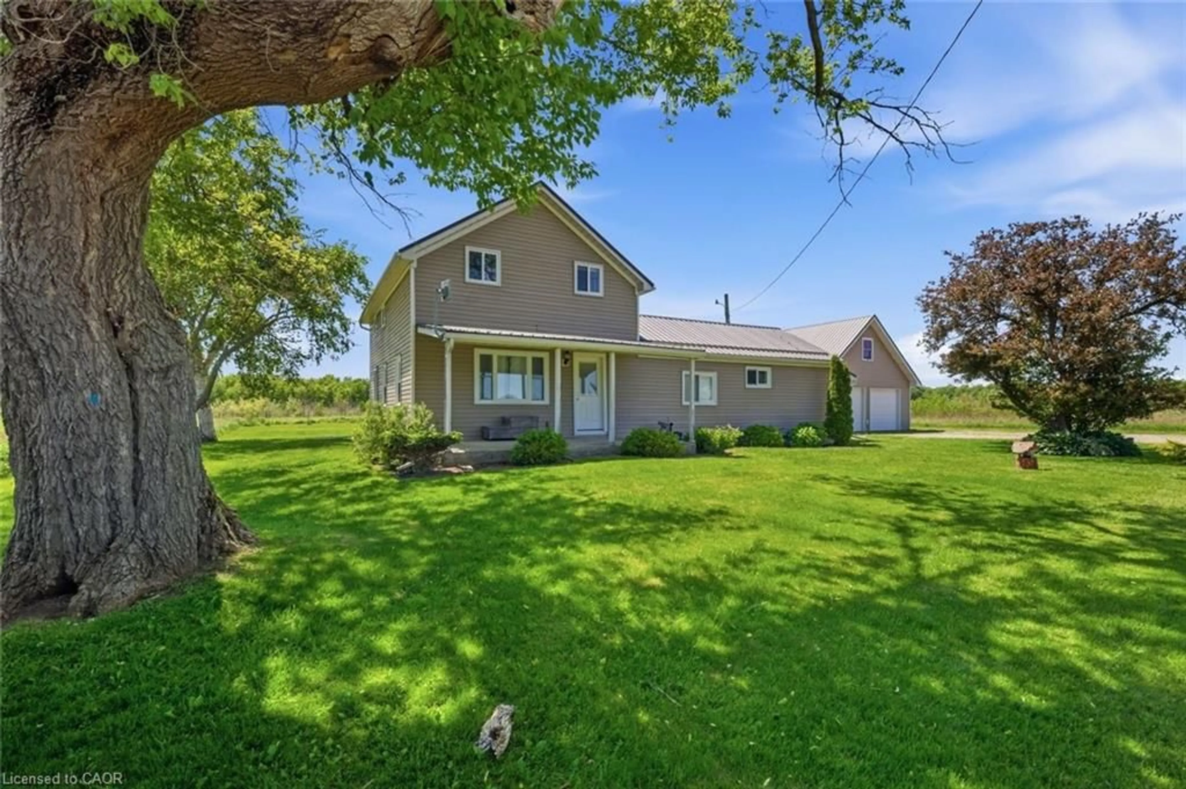 A pic from outside/outdoor area/front of a property/back of a property/a pic from drone, water/lake/river/ocean view for 571 East Quarter Line Rd, St. Williams Ontario N0E 1P0