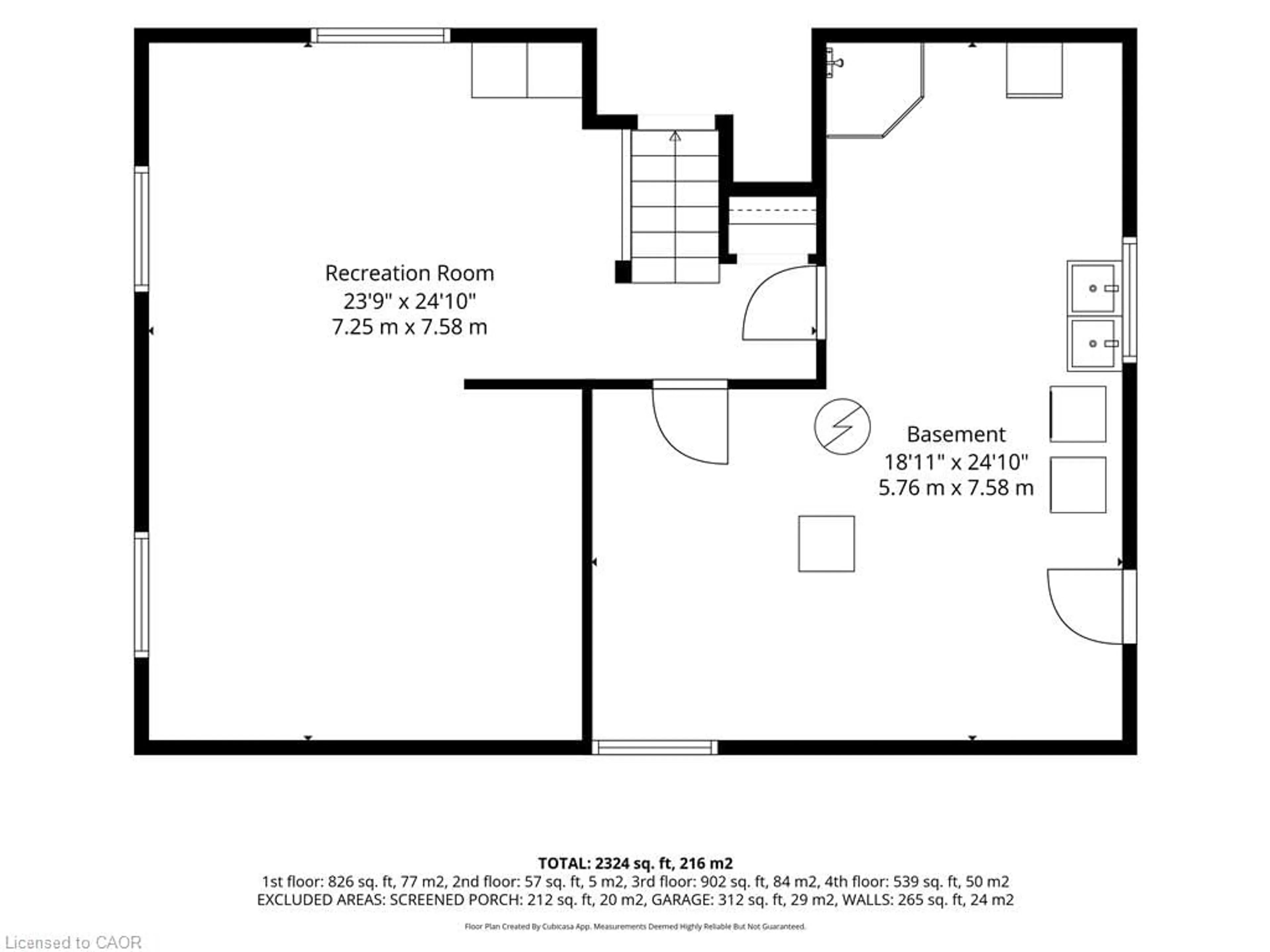 Floor plan for 119 Church St, Delhi Ontario N4B 1T6