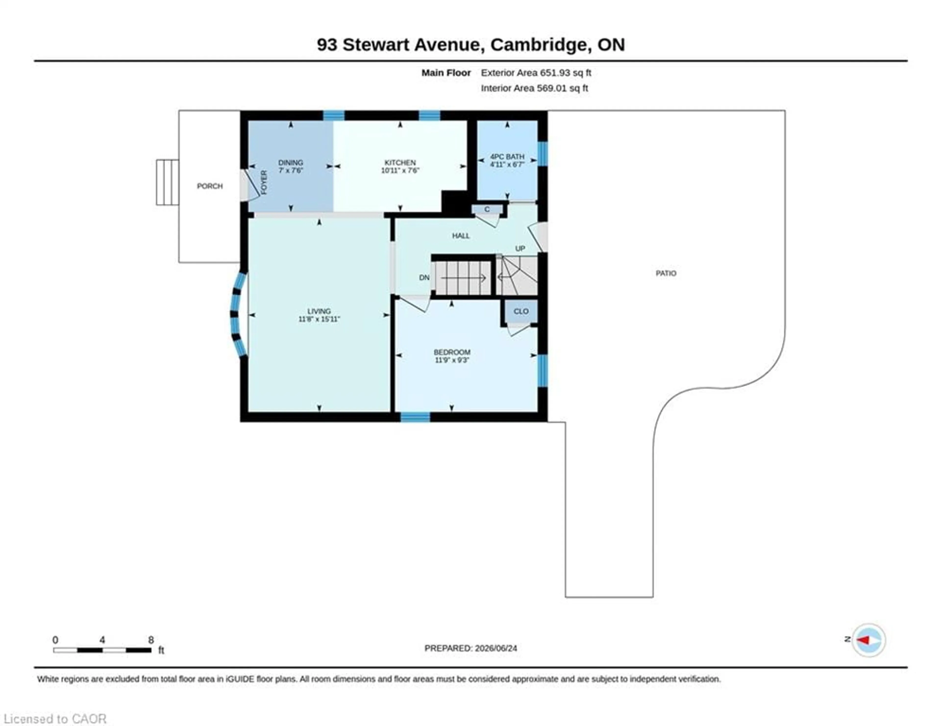 Floor plan for 93 Stewart Ave, Cambridge Ontario N1R 2V1