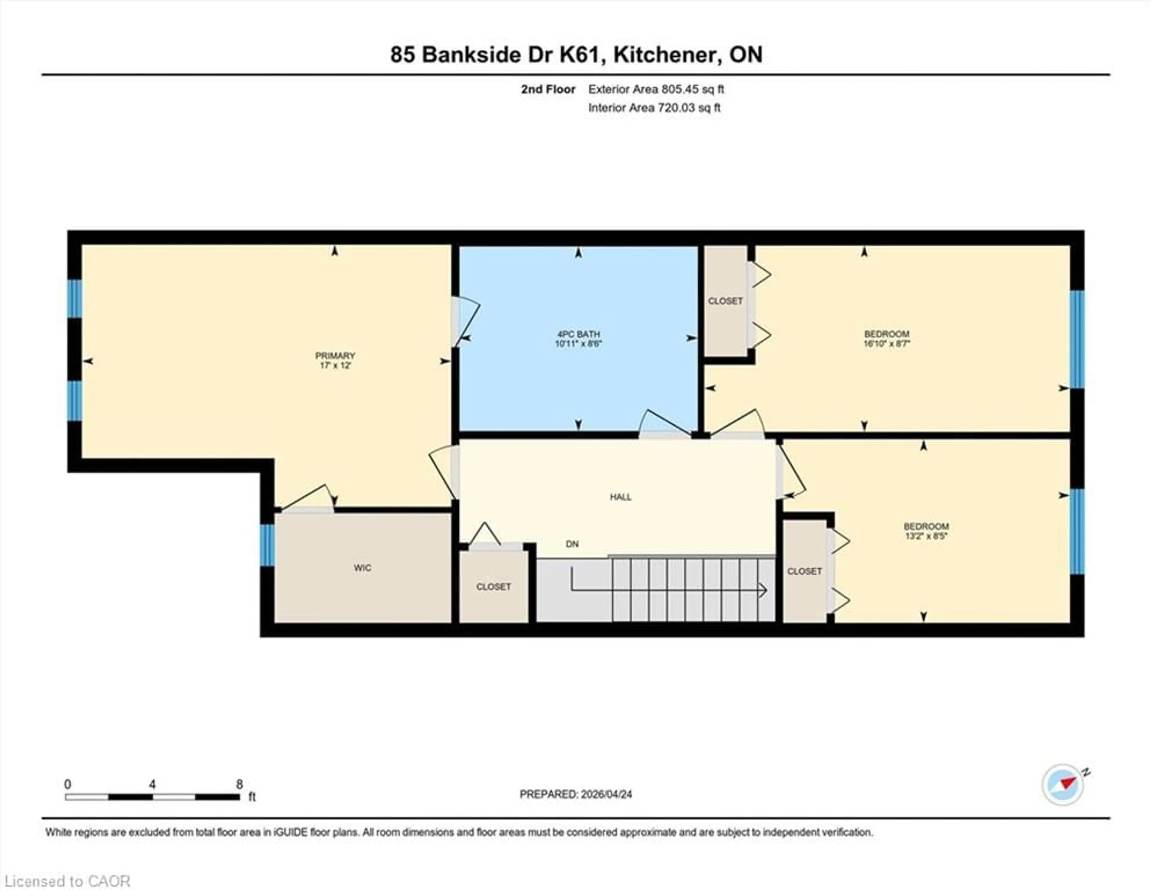Floor plan for 85 Bankside Dr #K61, Kitchener Ontario N2N 3M4