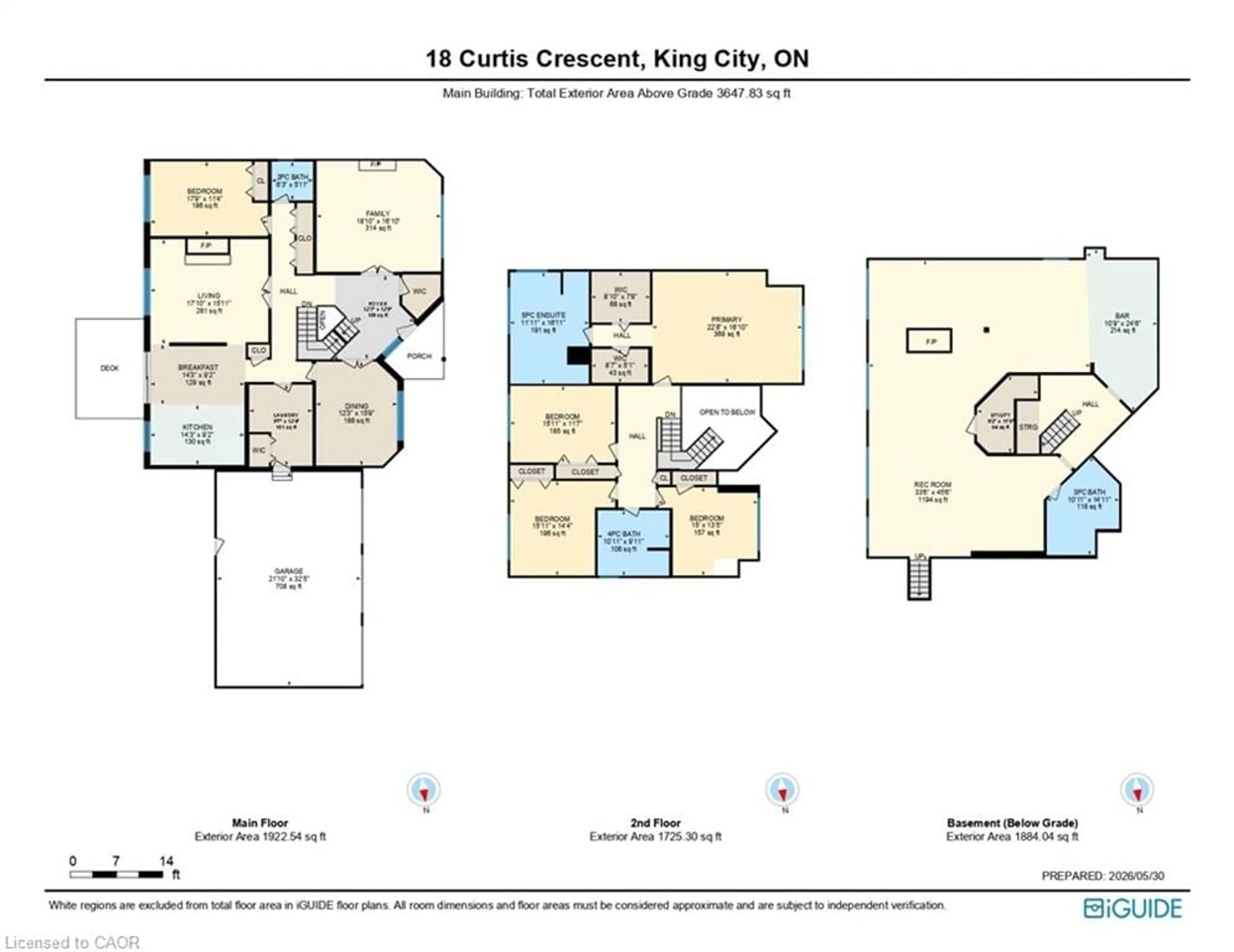 Floor plan for 18 Curtis Cres, King City Ontario L7B 1C3