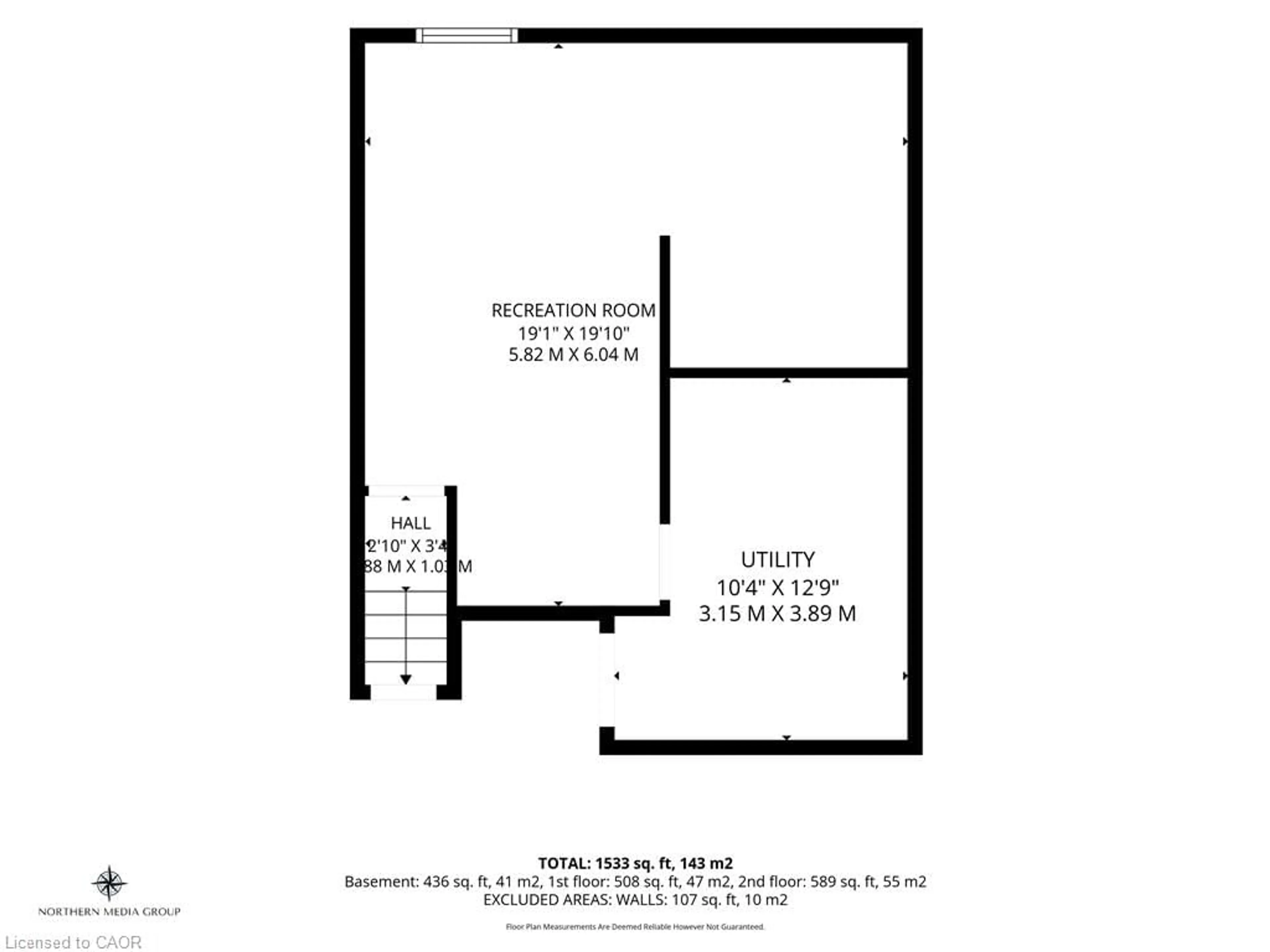 Floor plan for 3008 Palmer Dr #2, Burlington Ontario L7M 1L2