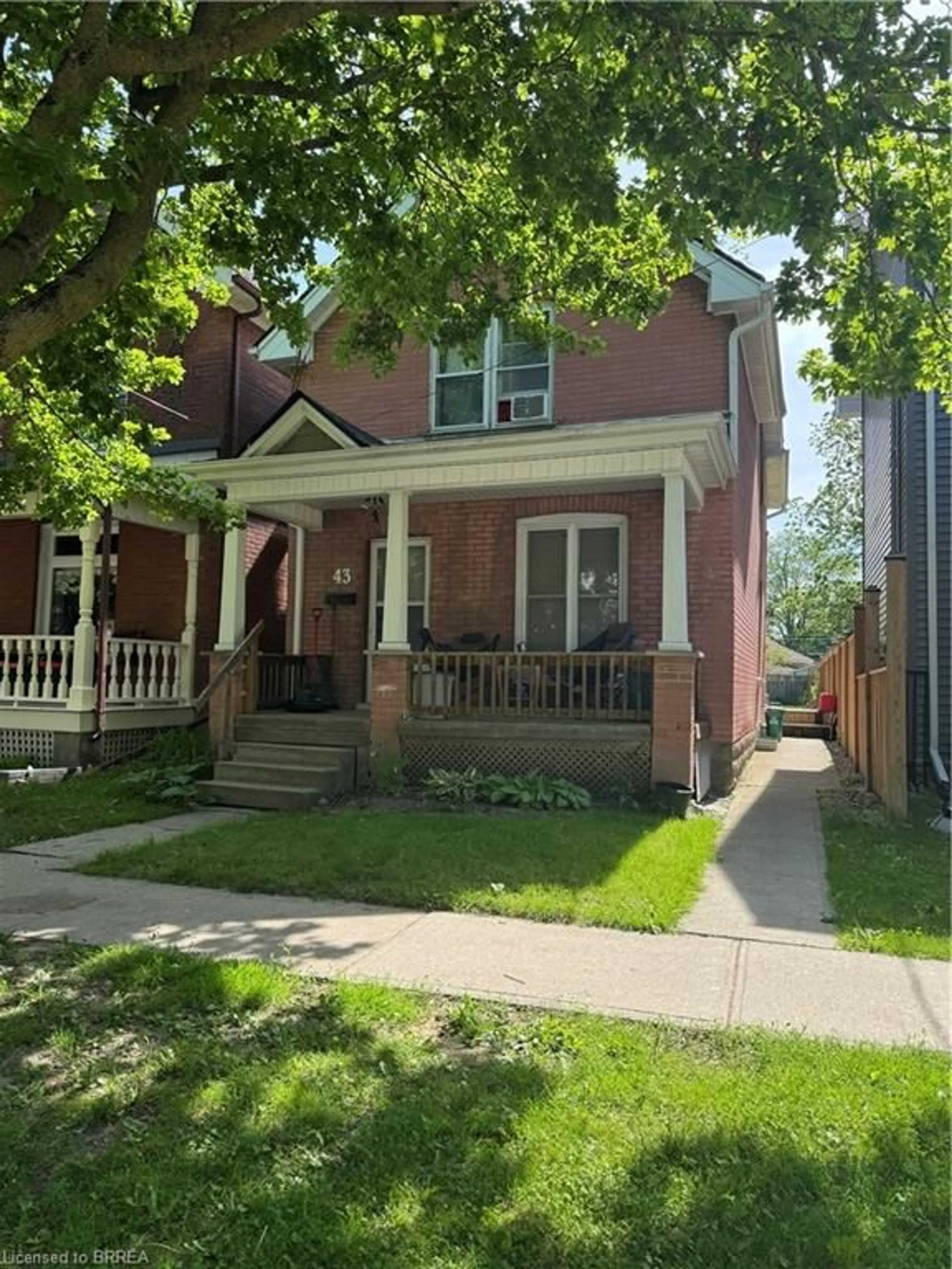 Home with brick exterior material, street for 43 Huron St, Brantford Ontario N3S 2J5