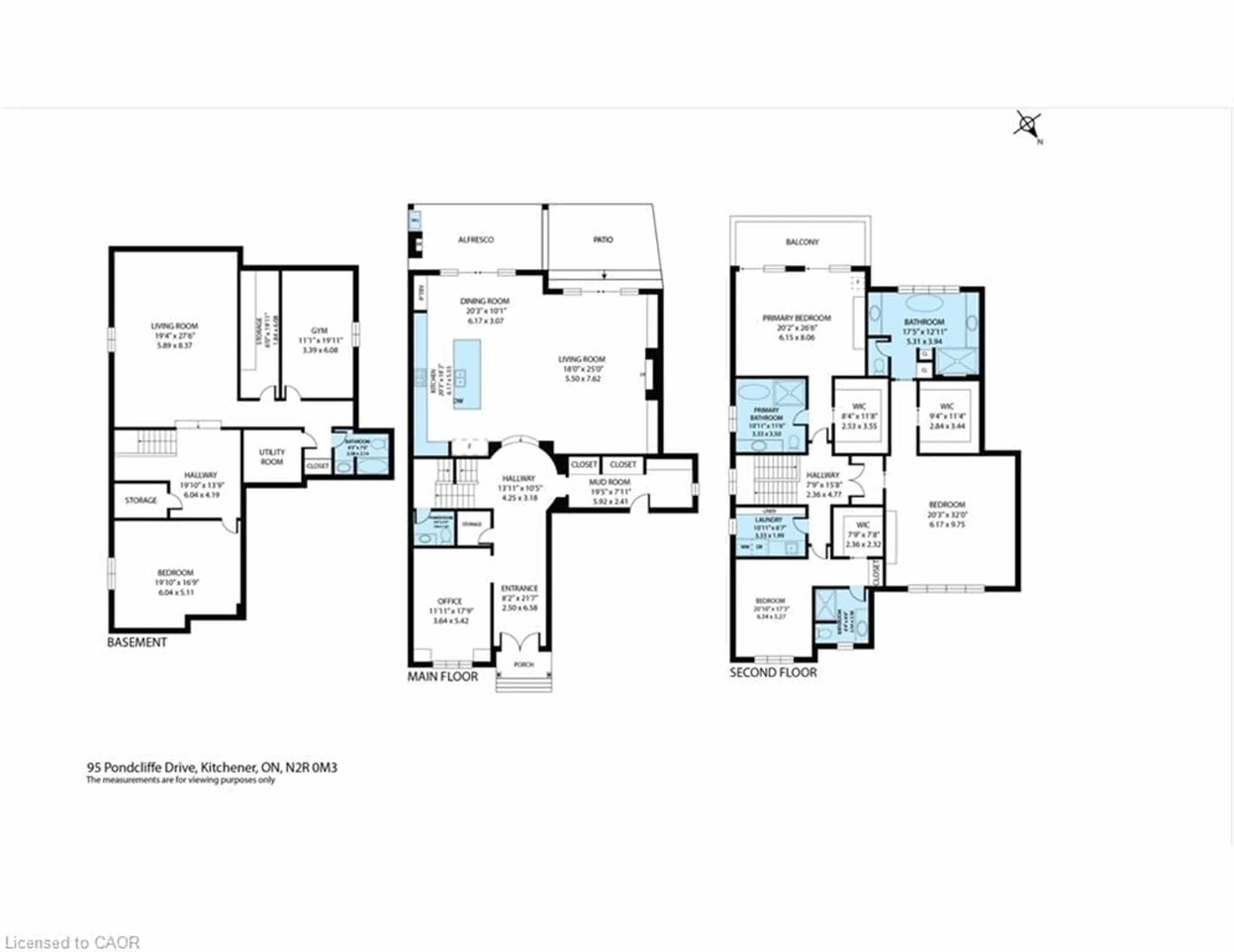 Floor plan for 95 Pondcliffe Dr, Kitchener Ontario N2R 0M3