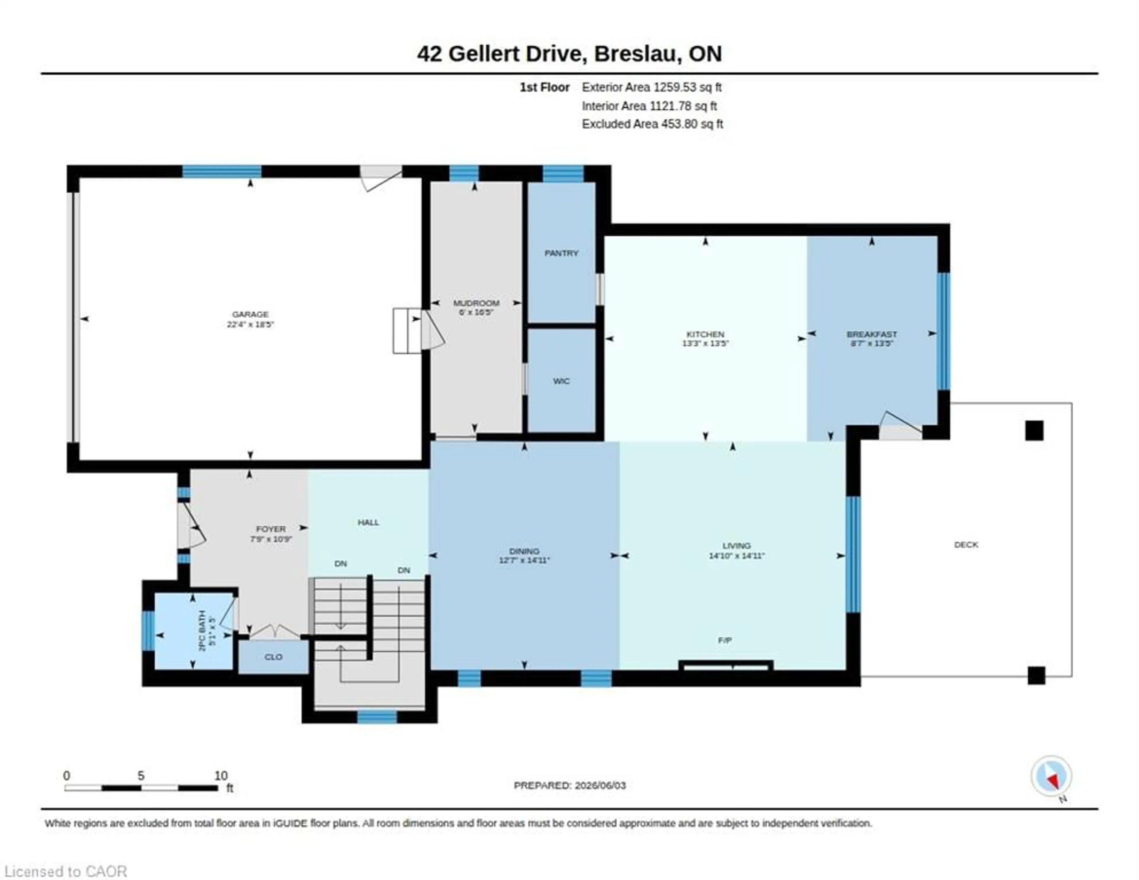 Floor plan for 42 Gellert Dr, Breslau Ontario N0B 1M0
