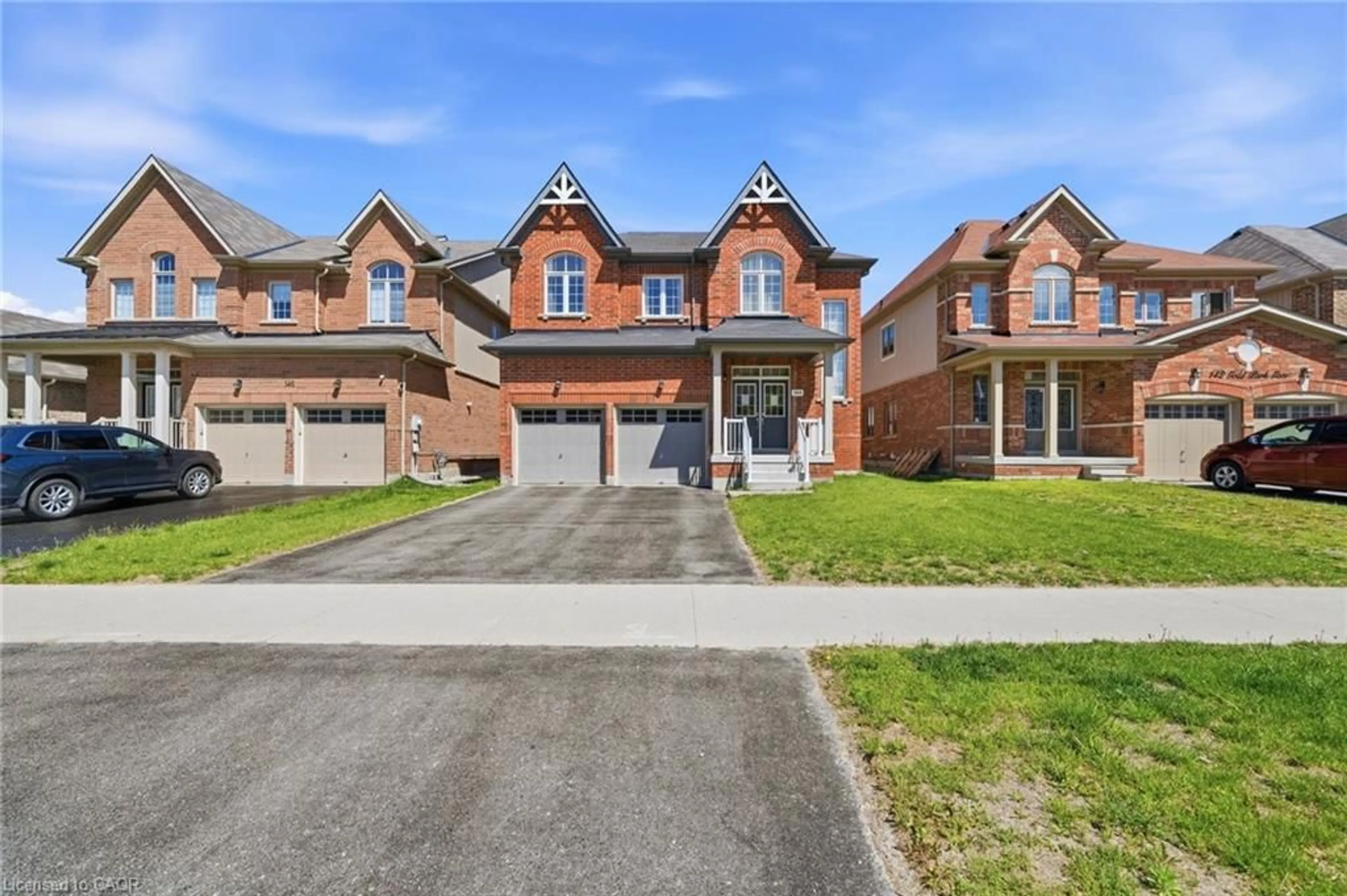 Home with brick exterior material, street for 144 Gold Park Glen&, Essa Ontario L3W 0L9
