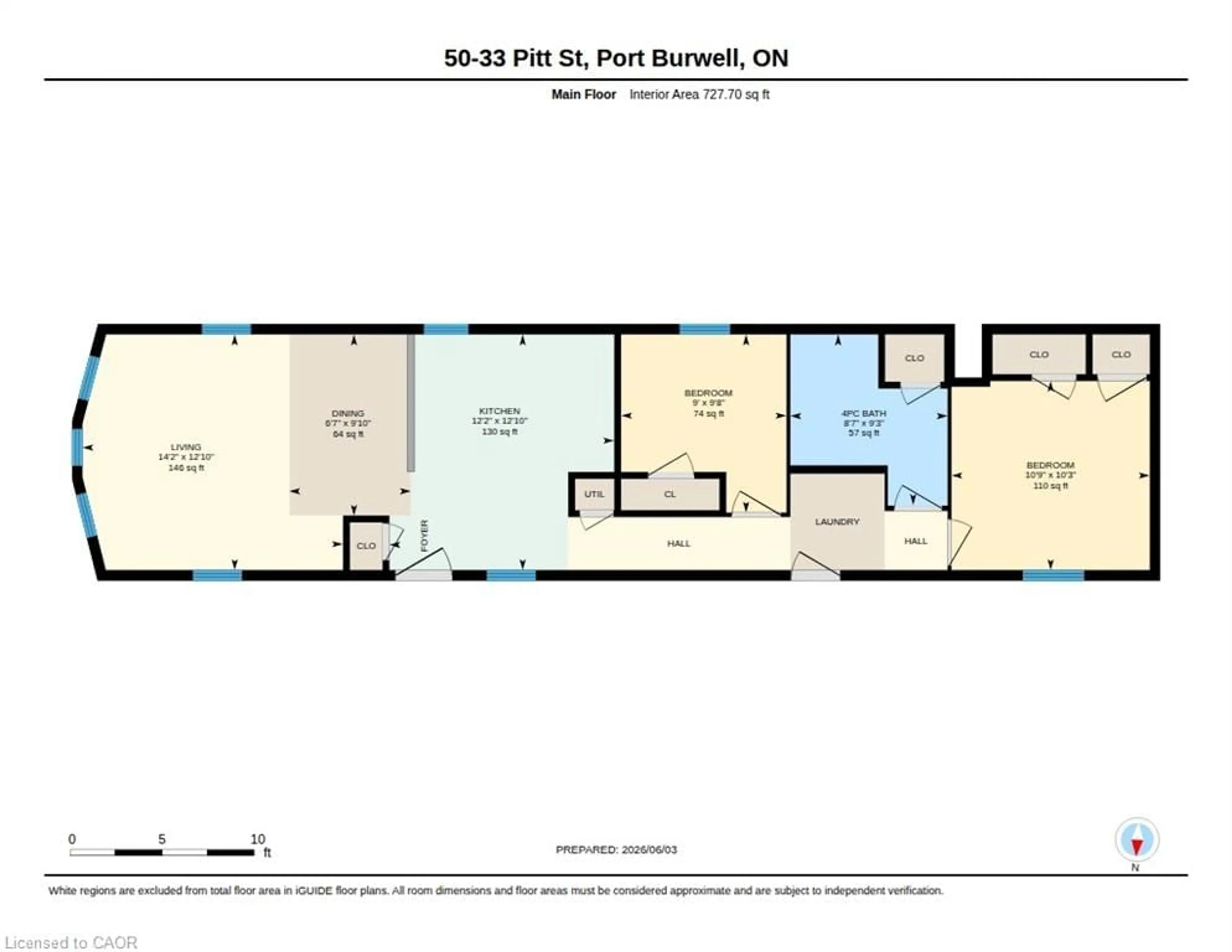 Floor plan for 33 Pitt St #50, Port Burwell Ontario N0J 1T0