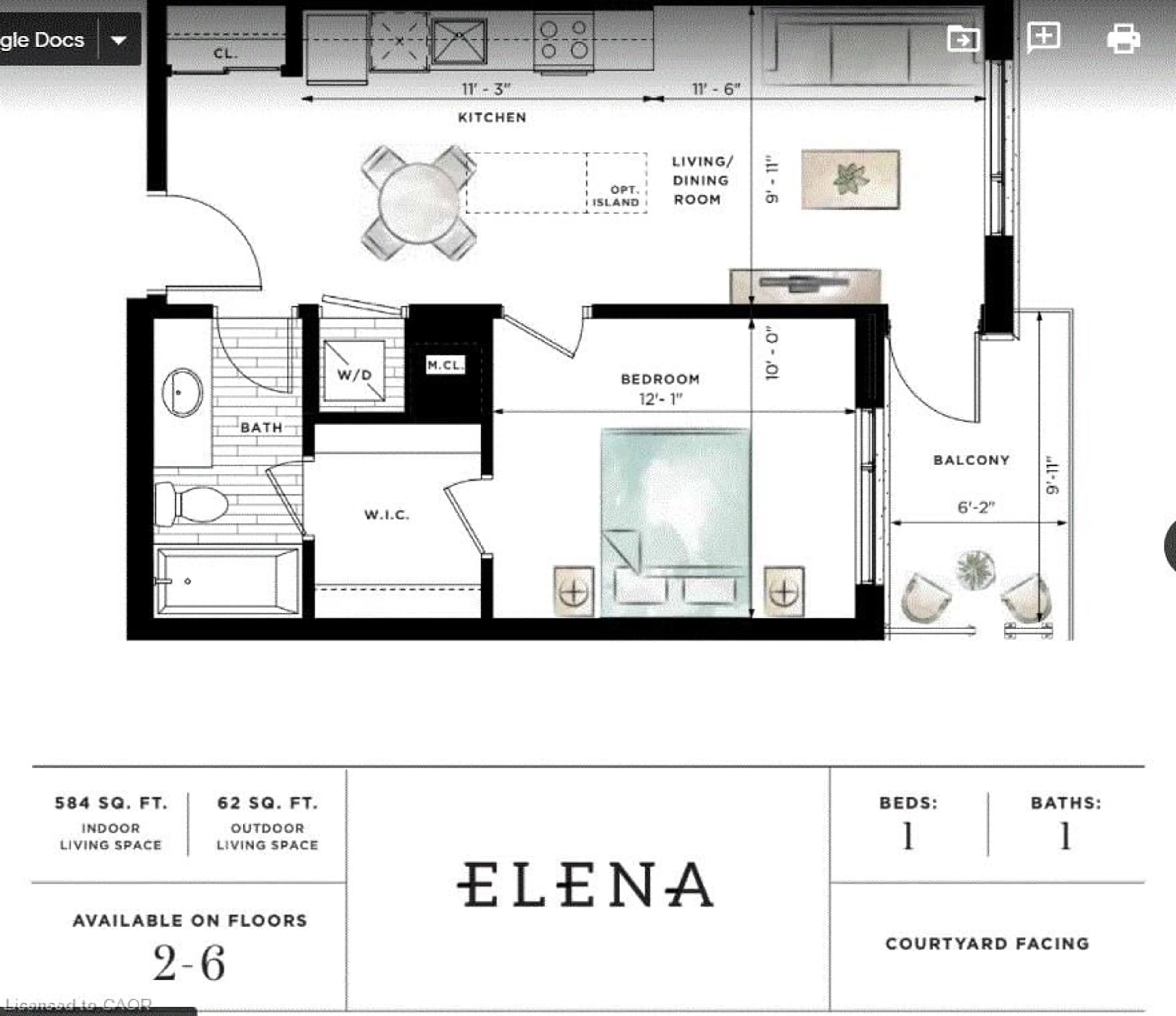 Floor plan for 243 Northfield Dr #610, Waterloo Ontario N2K 0H2
