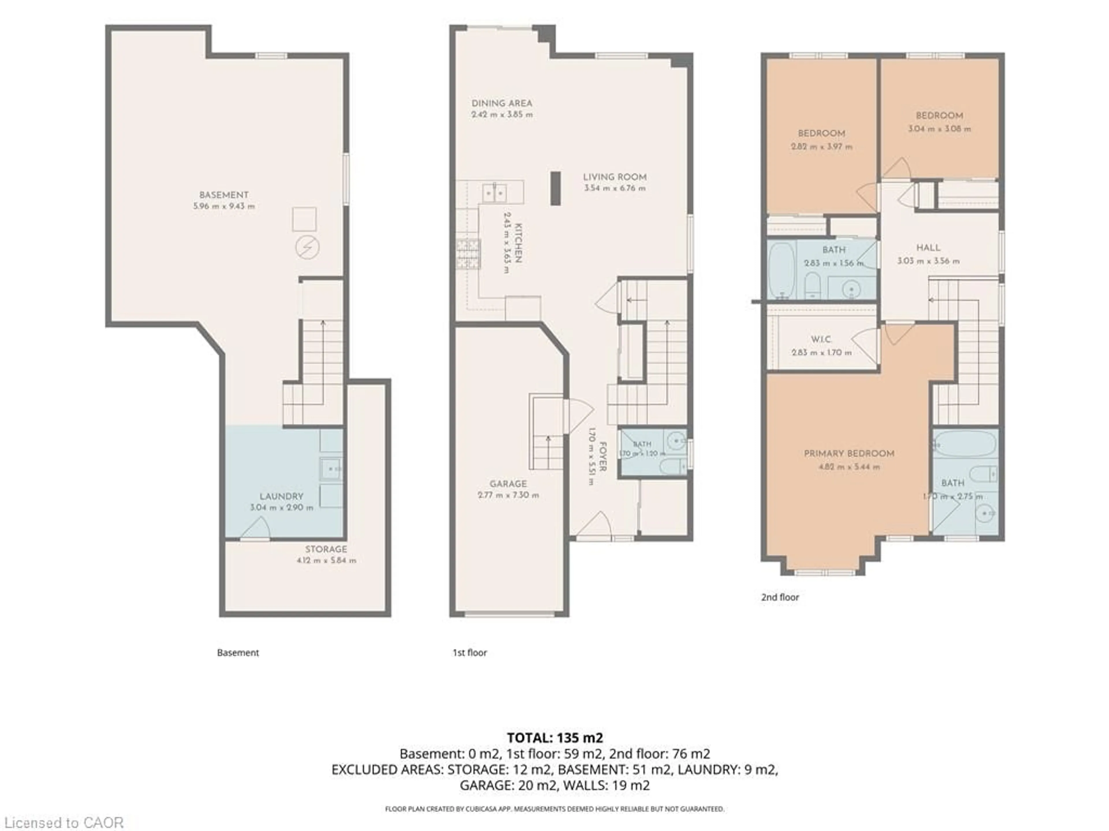 Floor plan for 500 Robert Ferrie Dr, Kitchener Ontario N2P 2T7