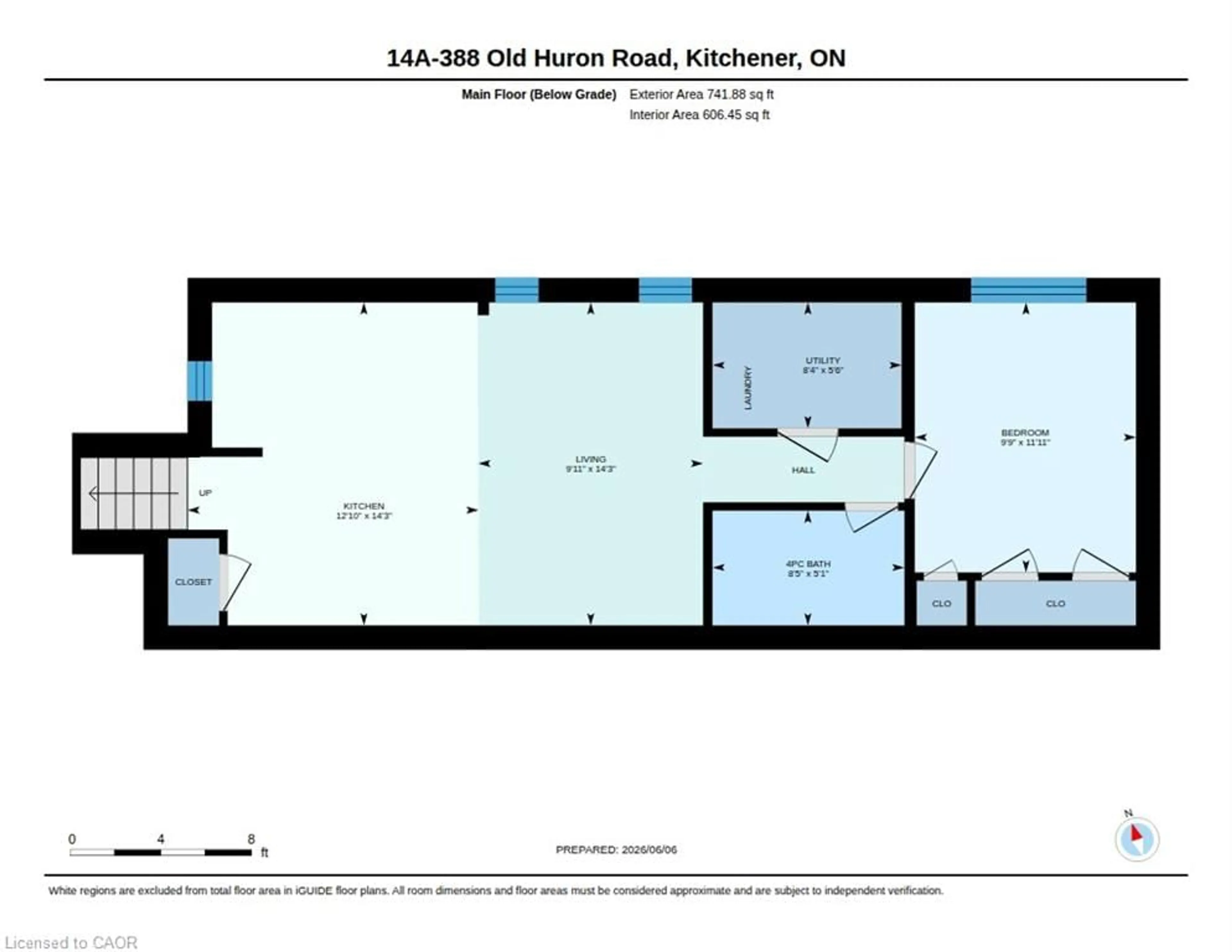 Floor plan for 388 Old Huron Rd #14A, Kitchener Ontario N2R 0J5