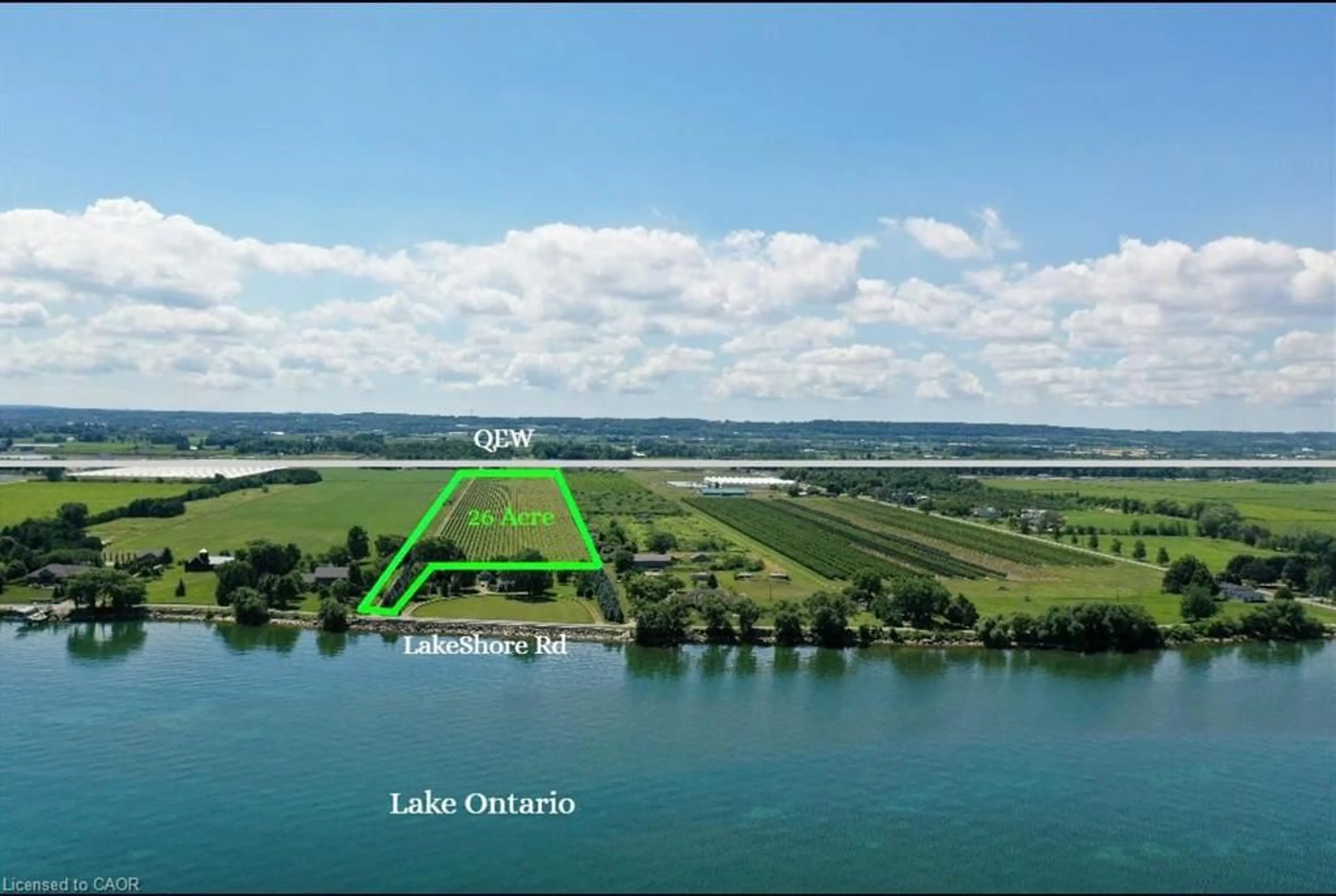 A pic from outside/outdoor area/front of a property/back of a property/a pic from drone, water/lake/river/ocean view for 3705 Service Rd, Beamsville Ontario L3J 1J3