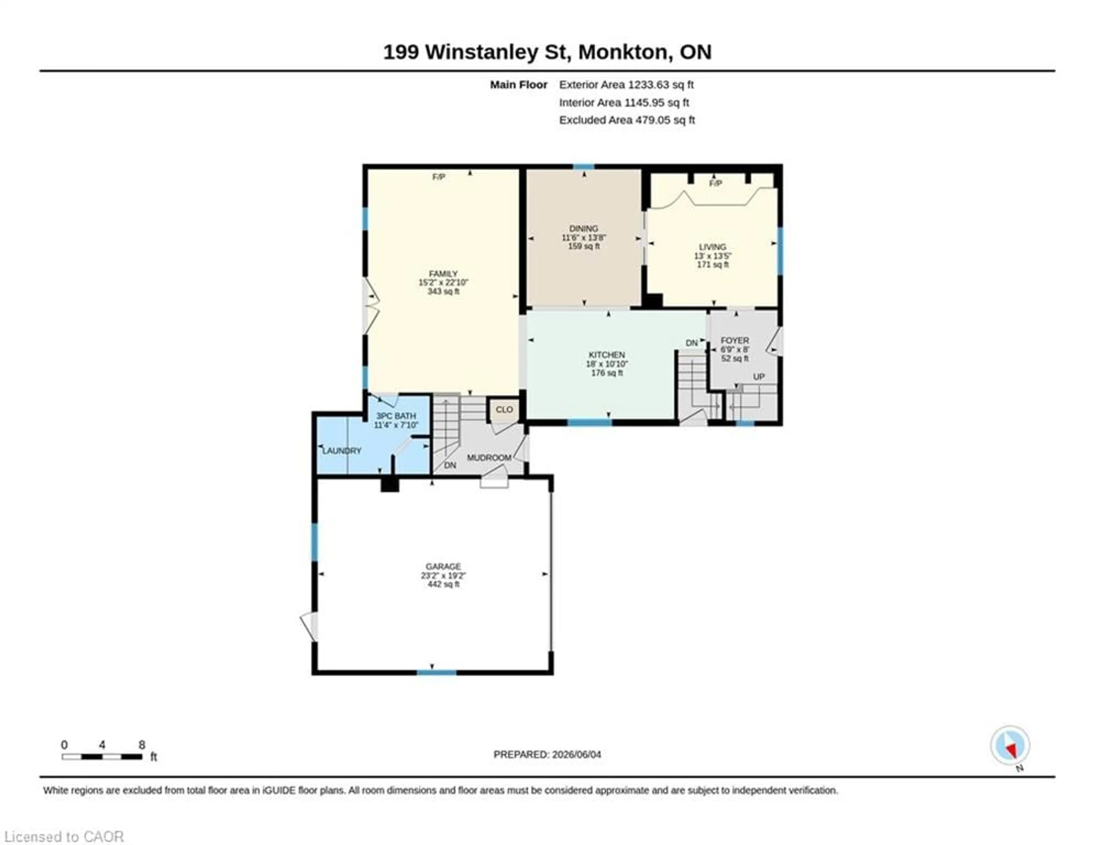 Floor plan for 199 Winstanley St, Monkton Ontario N0K 1P0