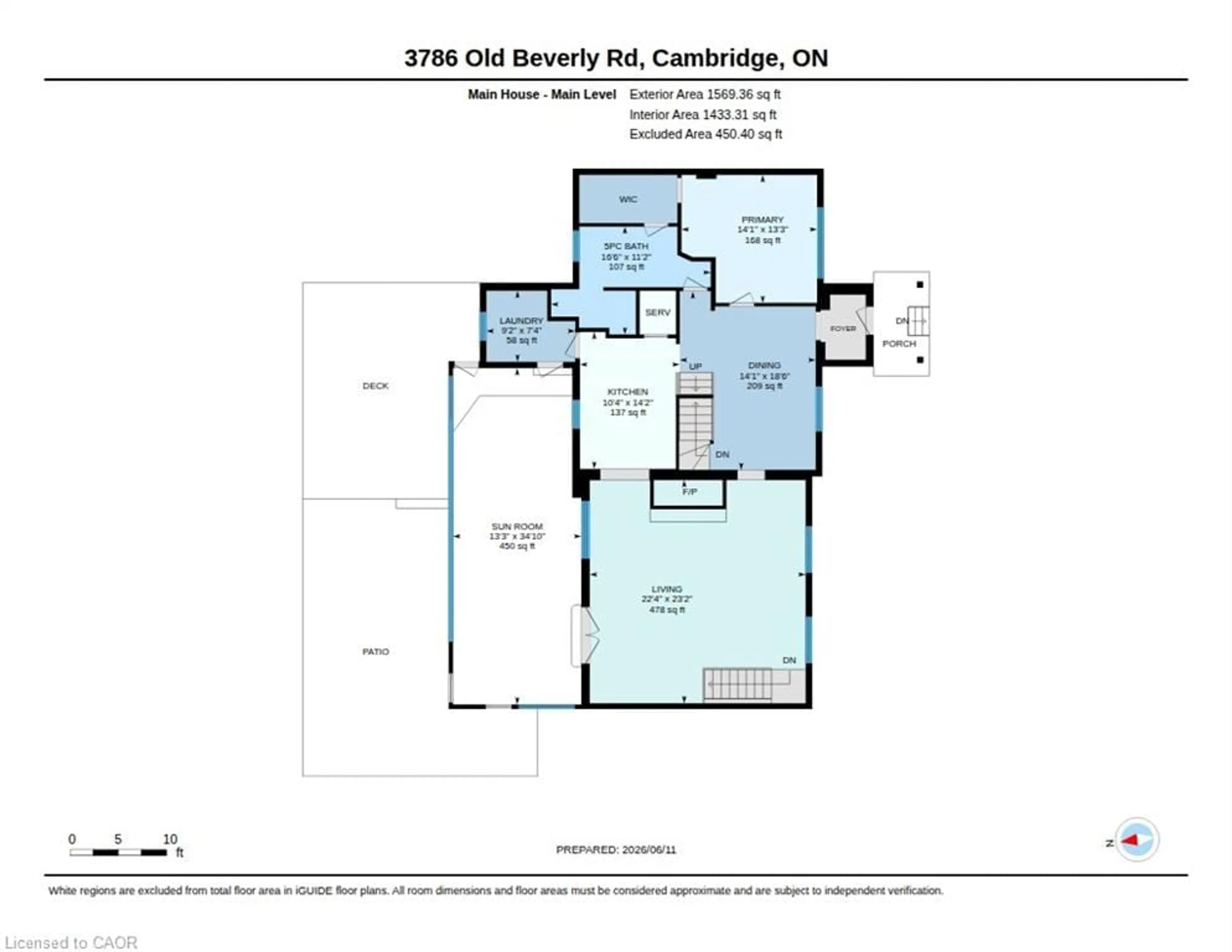 Floor plan for 3786 Old Beverly Rd, Cambridge Ontario N1R 5S7