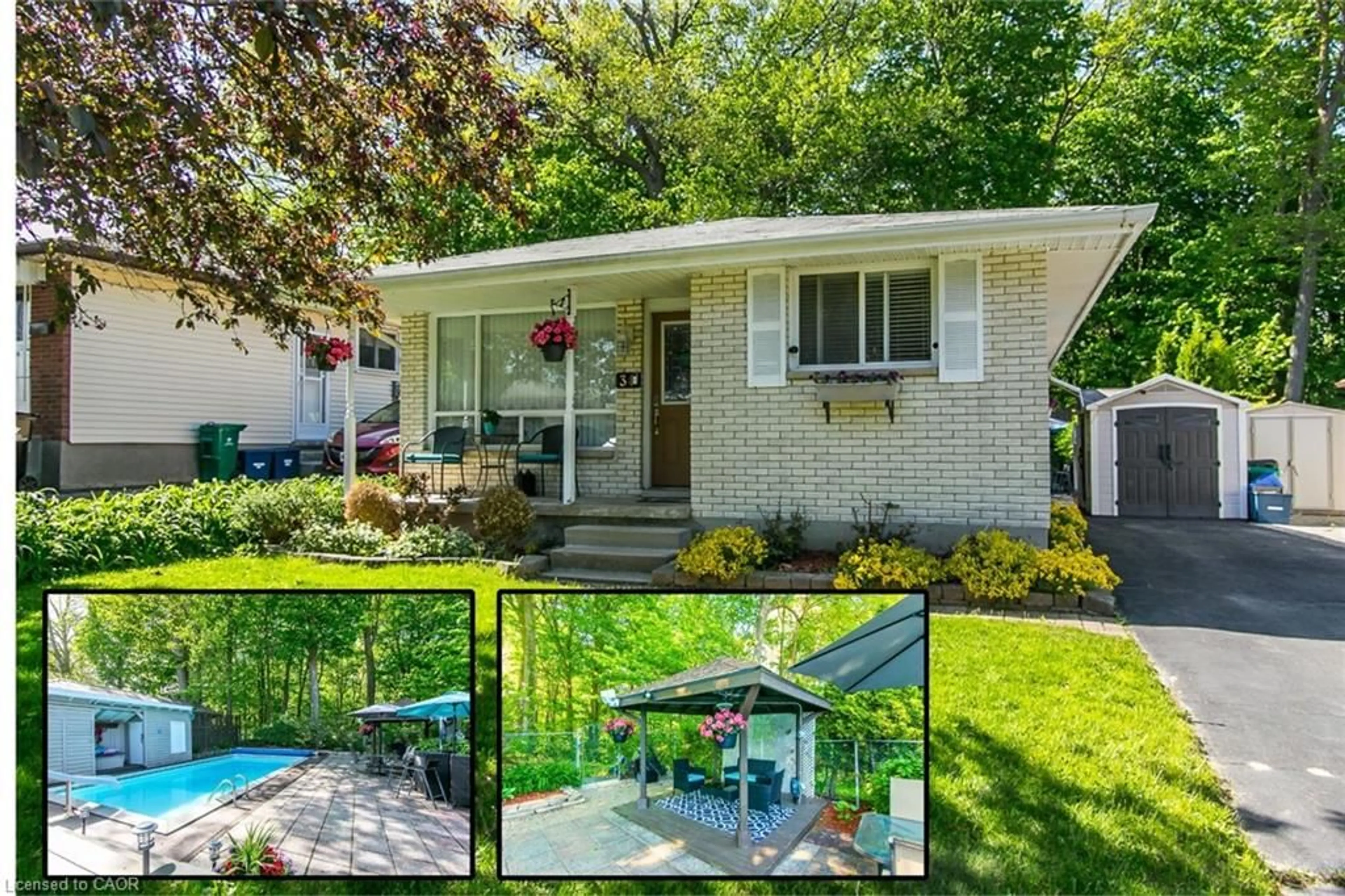 Home with vinyl exterior material, street for 34 Blackhorne Cres, Kitchener Ontario N2E 1T1