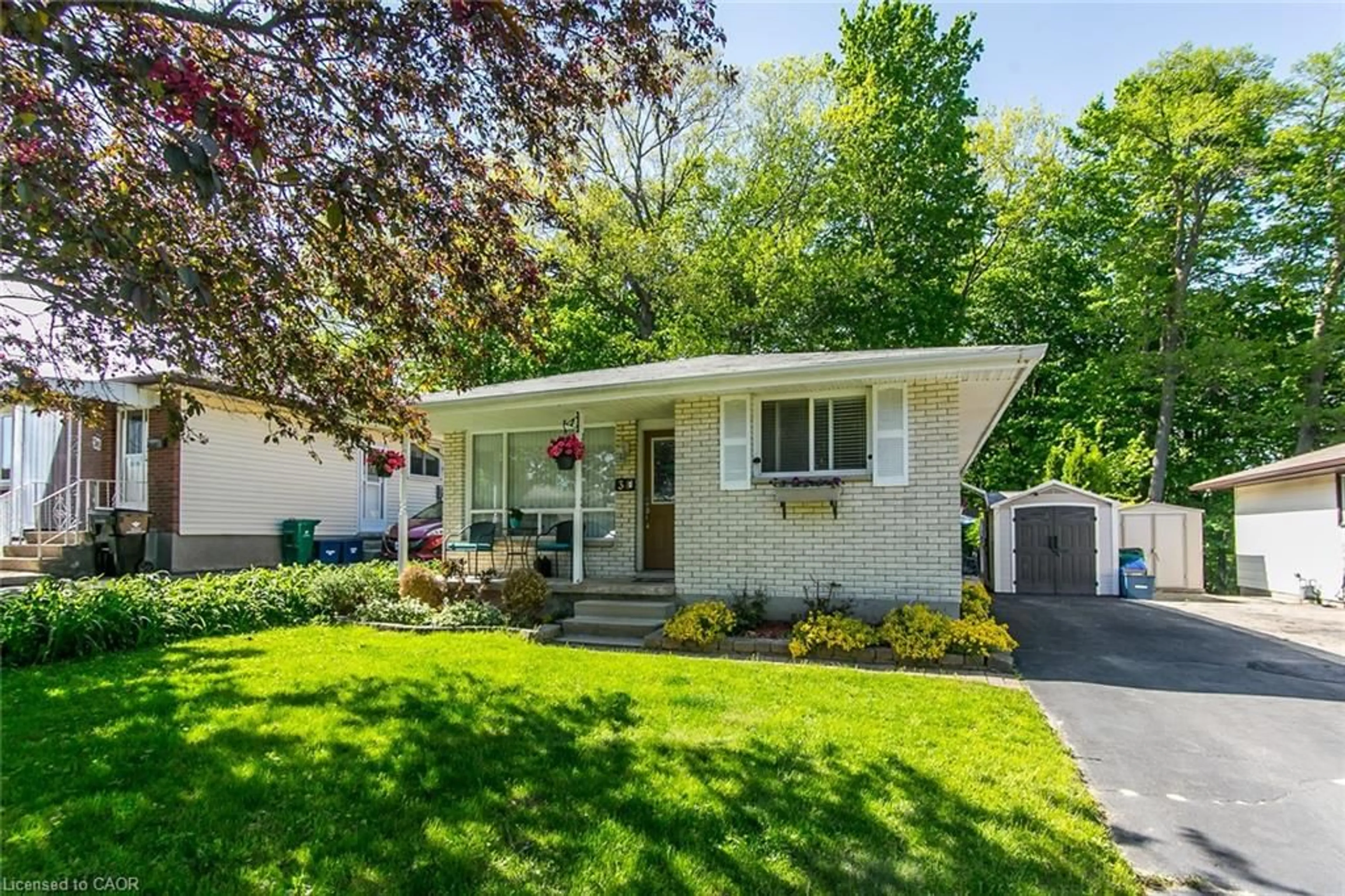Home with vinyl exterior material, street for 34 Blackhorne Cres, Kitchener Ontario N2E 1T1