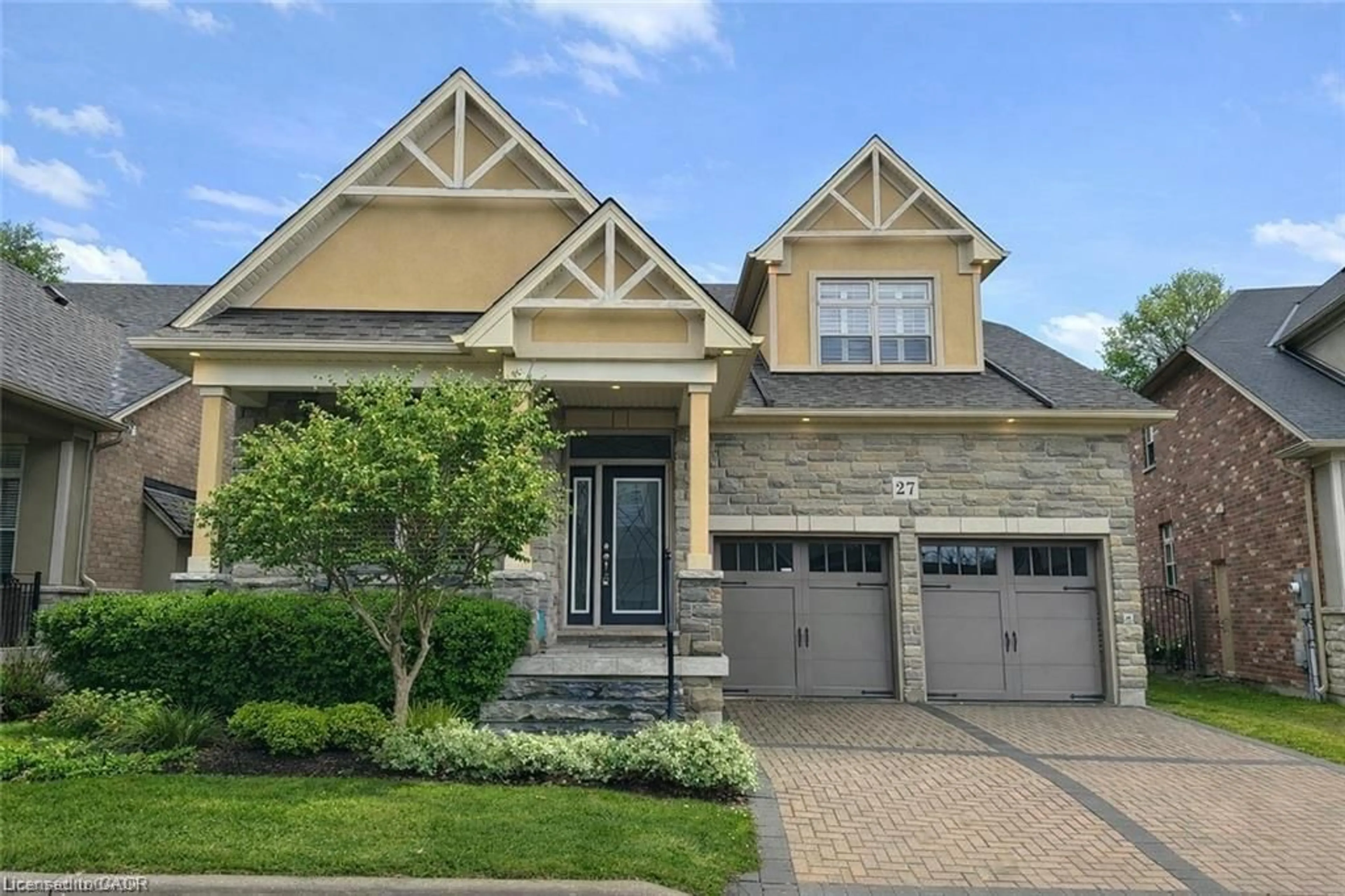 Home with brick exterior material, street for 27 Black Walnut Cres, Ancaster Ontario L9K 0B7