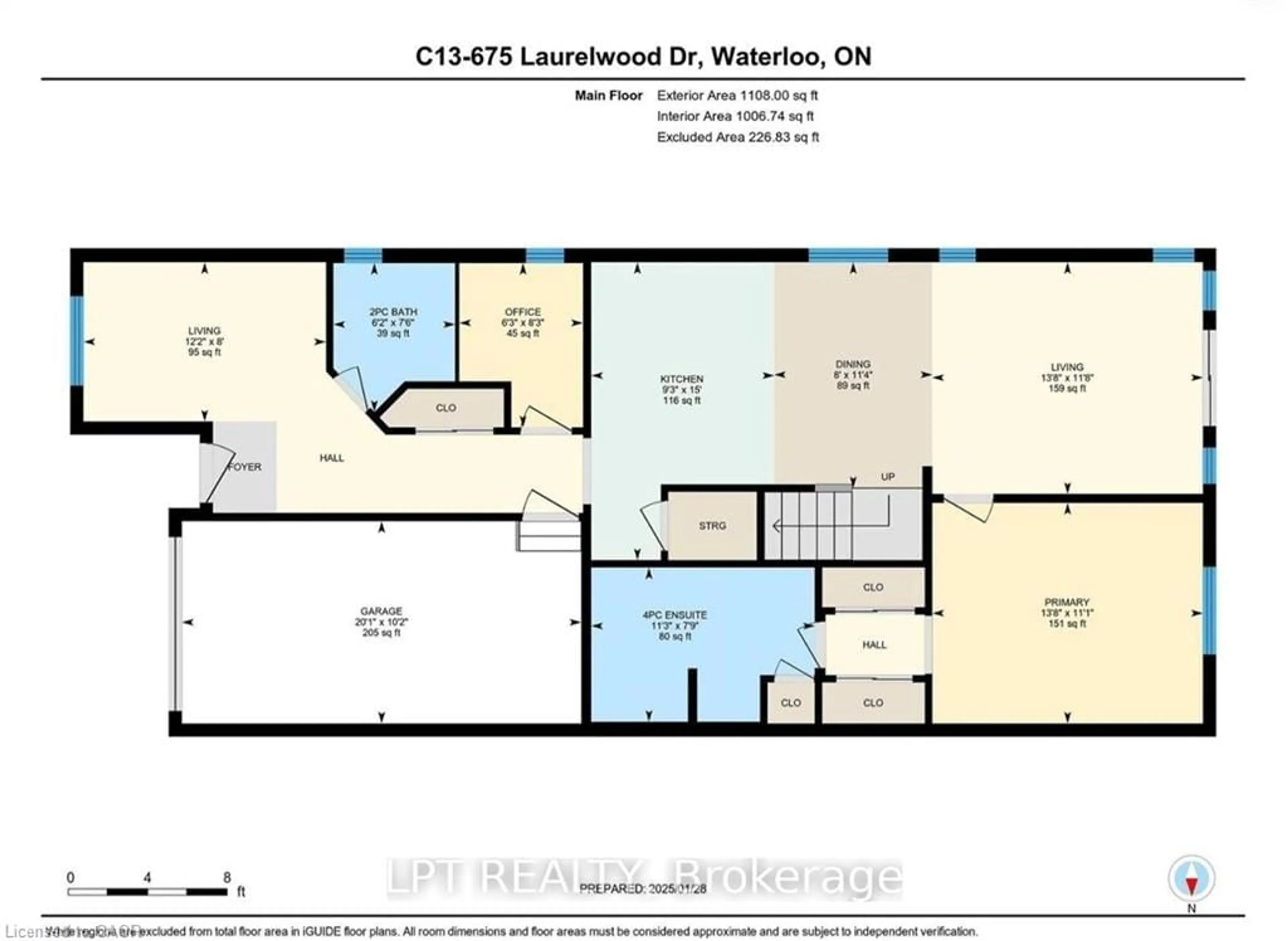 Floor plan for 795 Laurelwood Dr #C13, Waterloo Ontario N2V 0A3