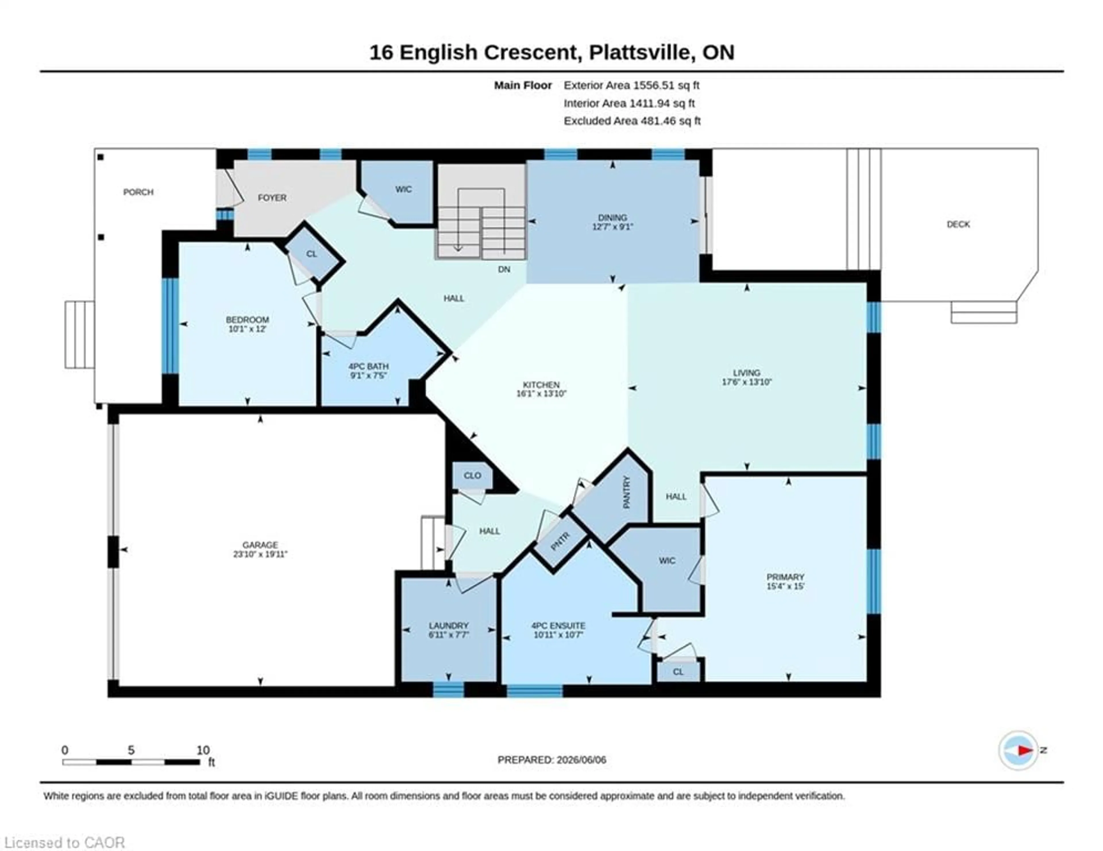 Floor plan for 16 English Cres, Plattsville Ontario N0J 1S0