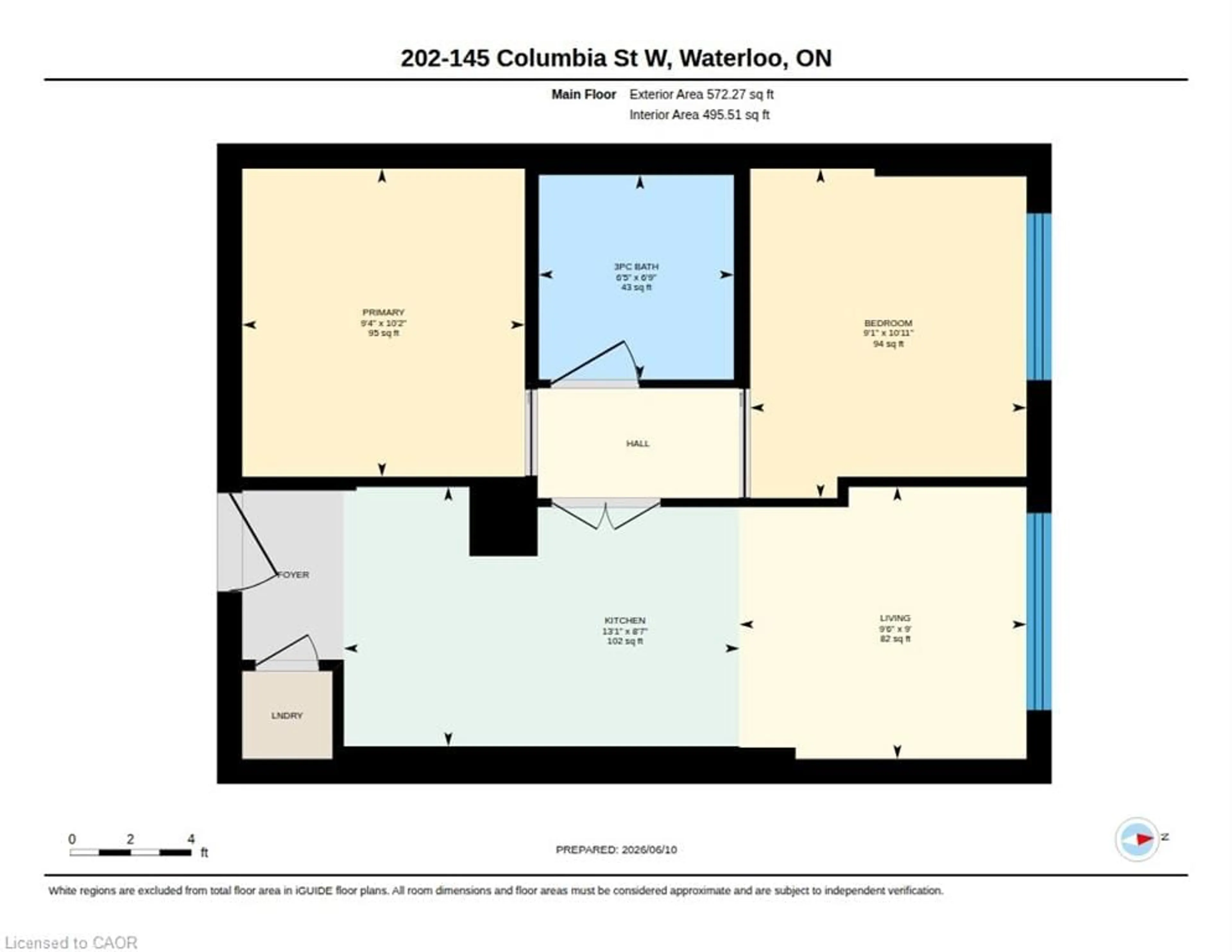 Floor plan for 145 Columbia St #202, Waterloo Ontario N2L 0K7