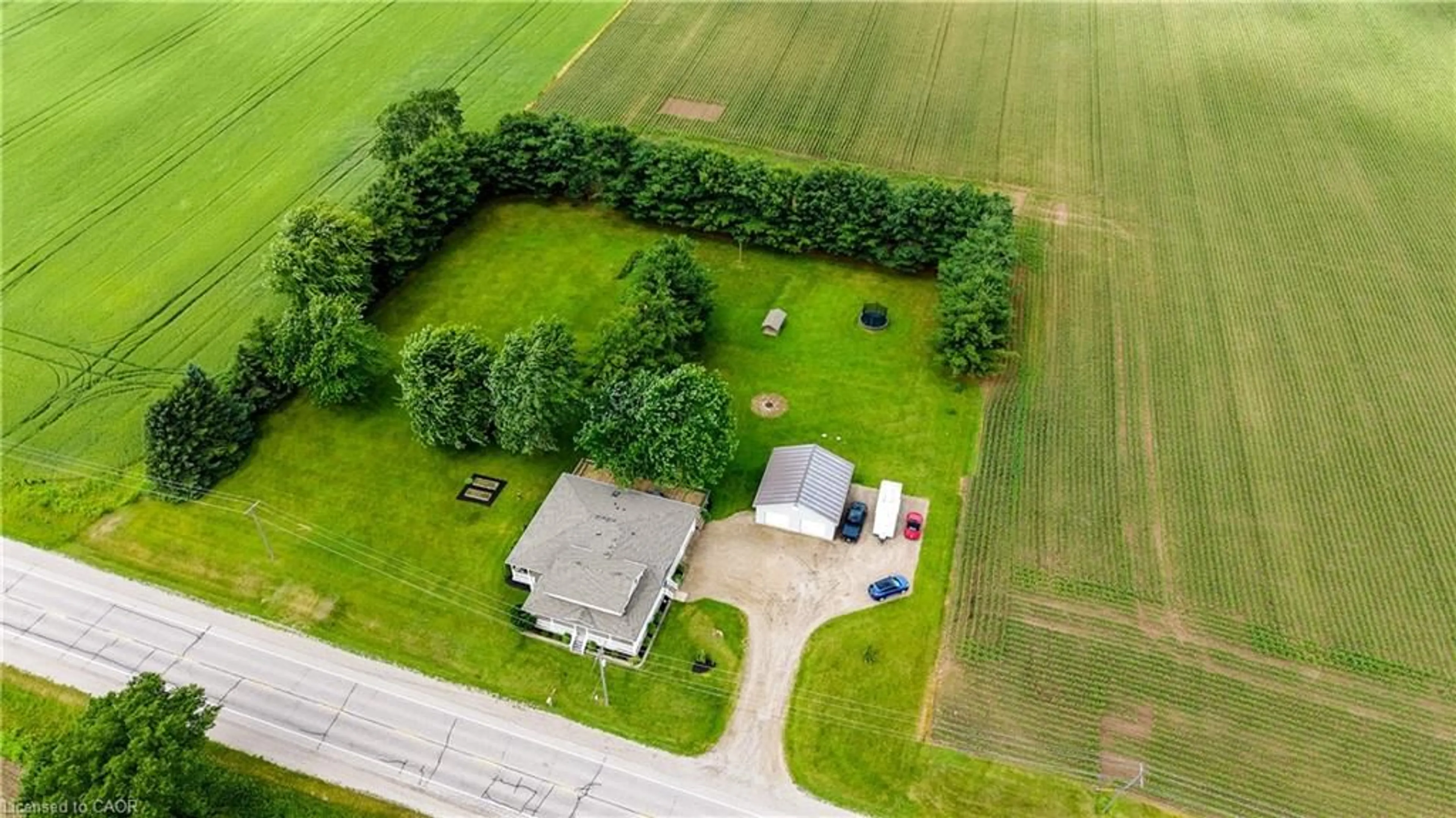 A pic from outside/outdoor area/front of a property/back of a property/a pic from drone, building for 886495 Oxford Road 8, Bright Ontario N0J 1B0