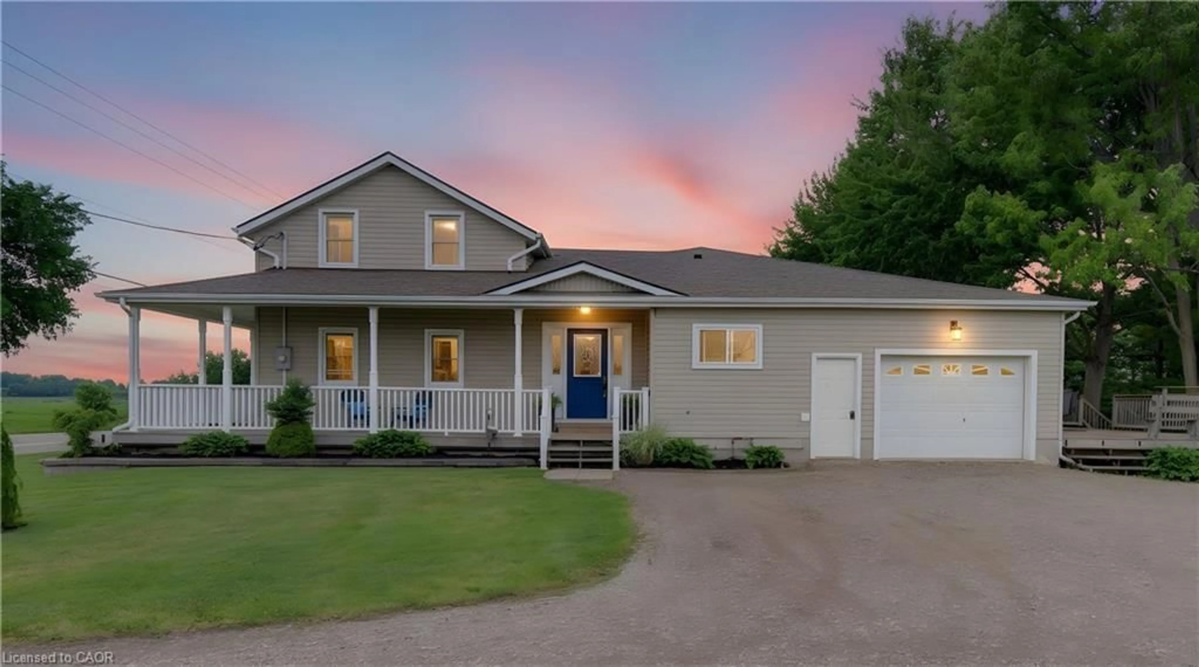 Home with vinyl exterior material, street for 886495 Oxford Road 8, Bright Ontario N0J 1B0