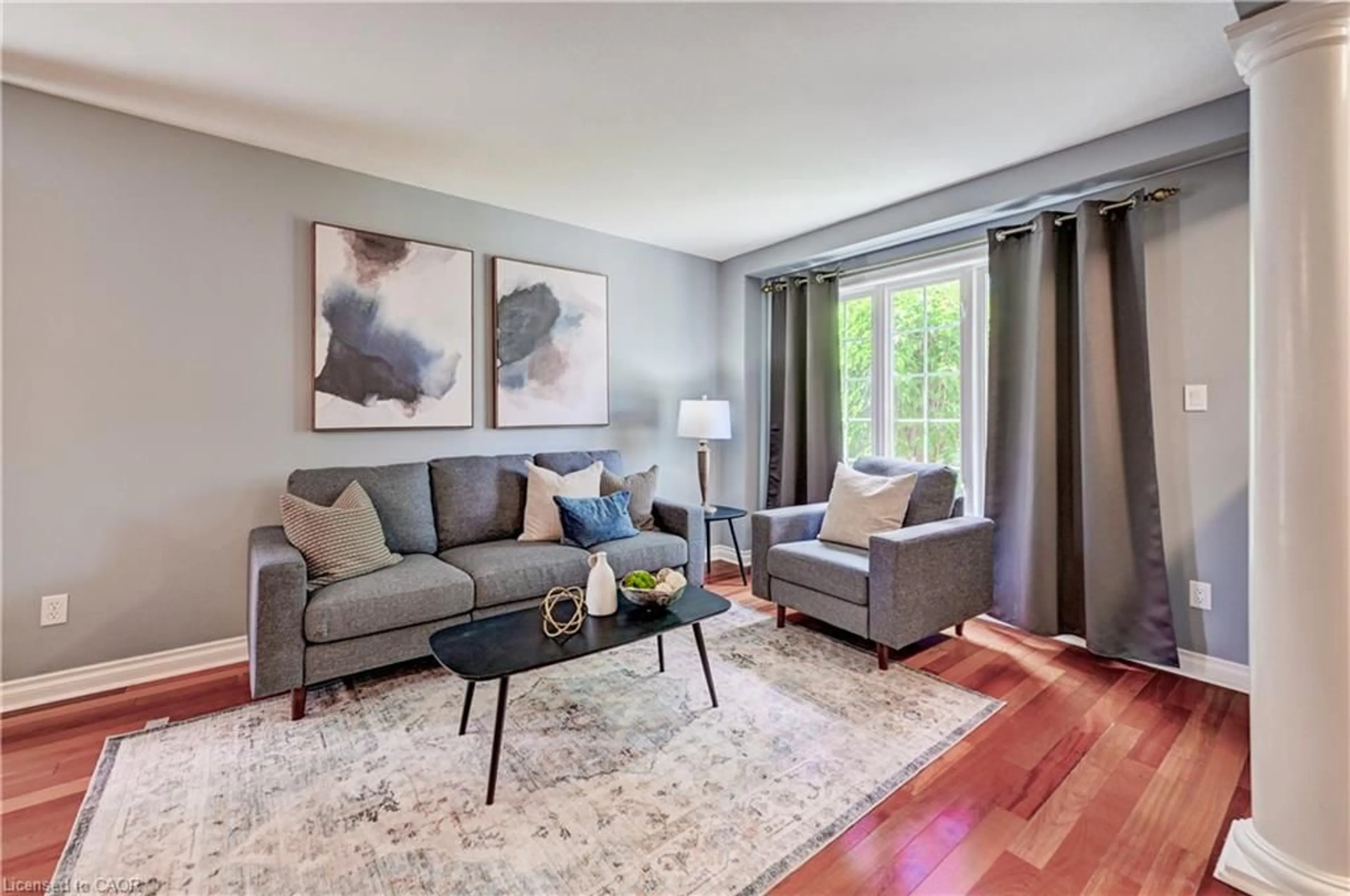 Living room with furniture, unknown for 454 Hearthwood Dr, Kitchener Ontario N2R 1K6