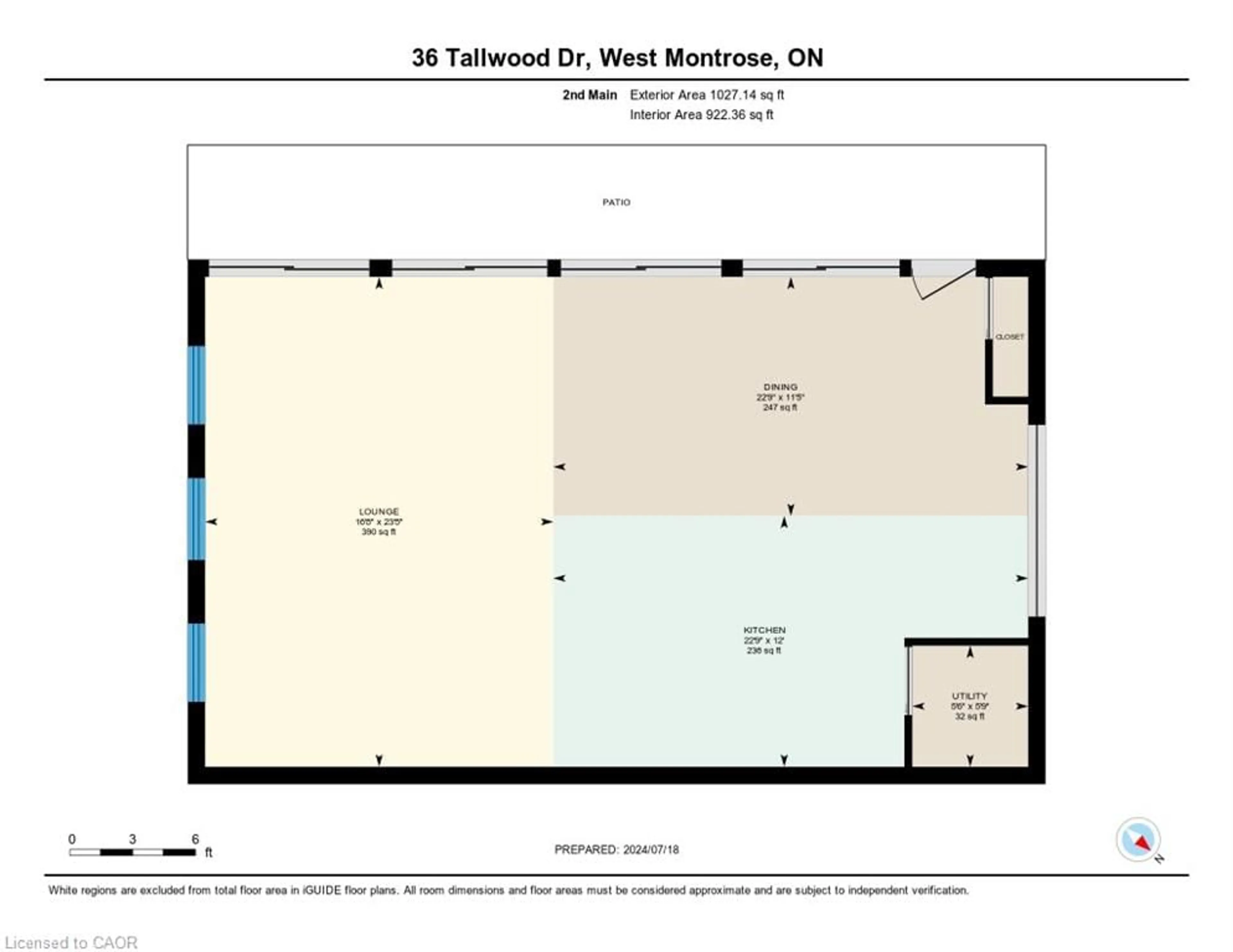 Floor plan for 36 Tallwood Dr, West Montrose Ontario N0B 2V0