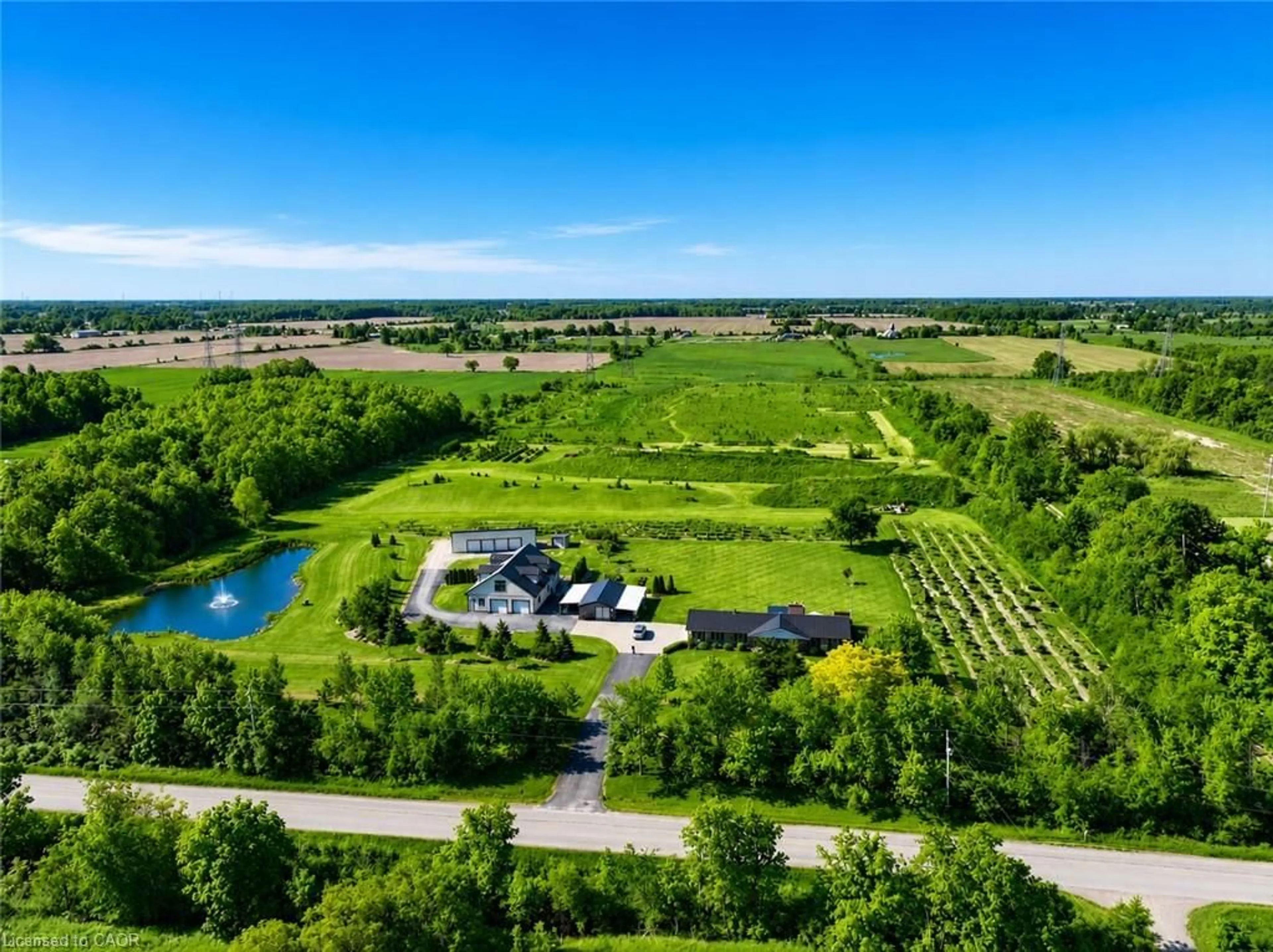 A pic from outside/outdoor area/front of a property/back of a property/a pic from drone, water/lake/river/ocean view for 8350 Young St, Grassie Ontario L0R 1M0