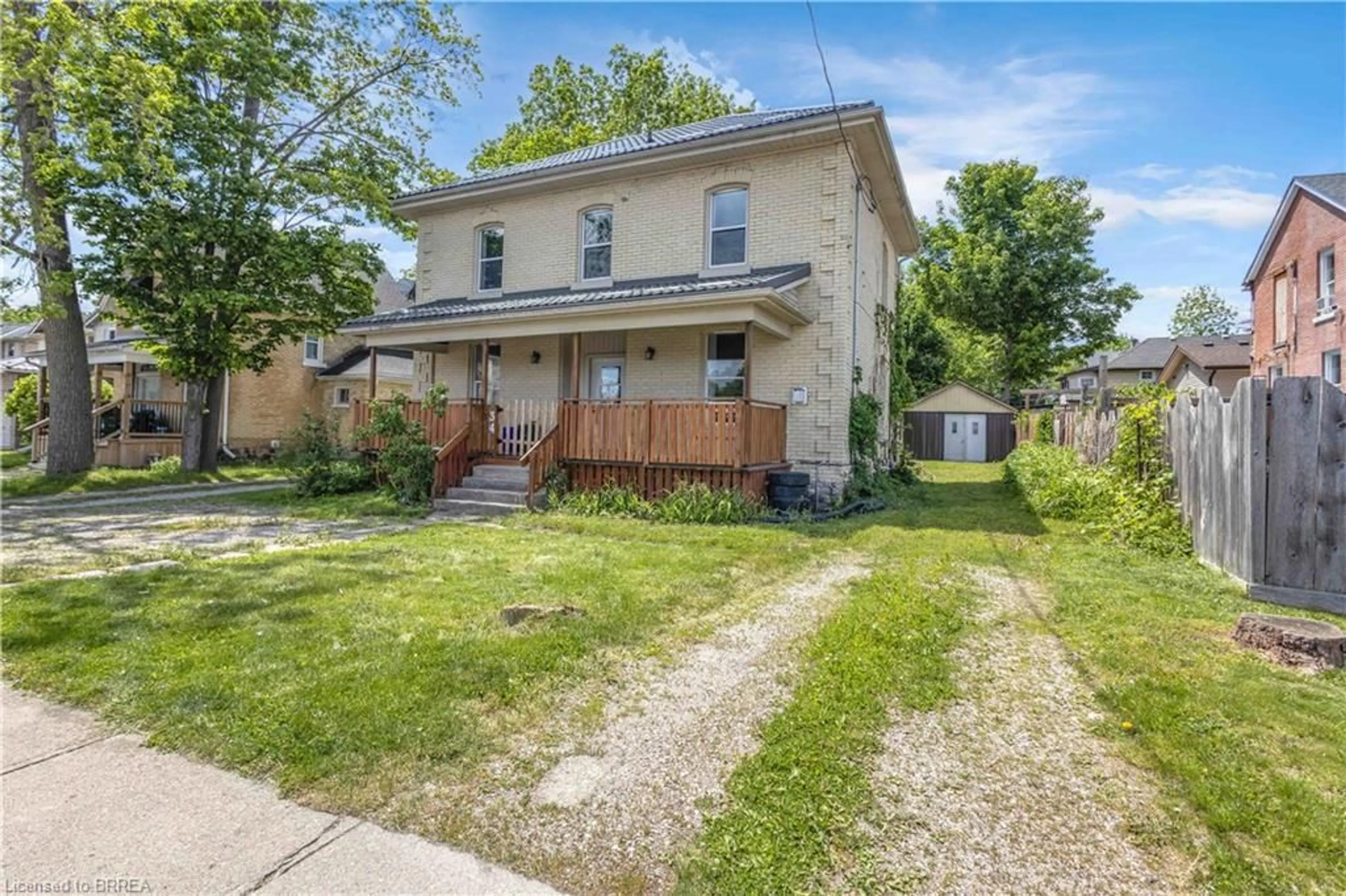 A pic from outside/outdoor area/front of a property/back of a property/a pic from drone, street for 34 Young St, Woodstock Ontario N4S 3L5