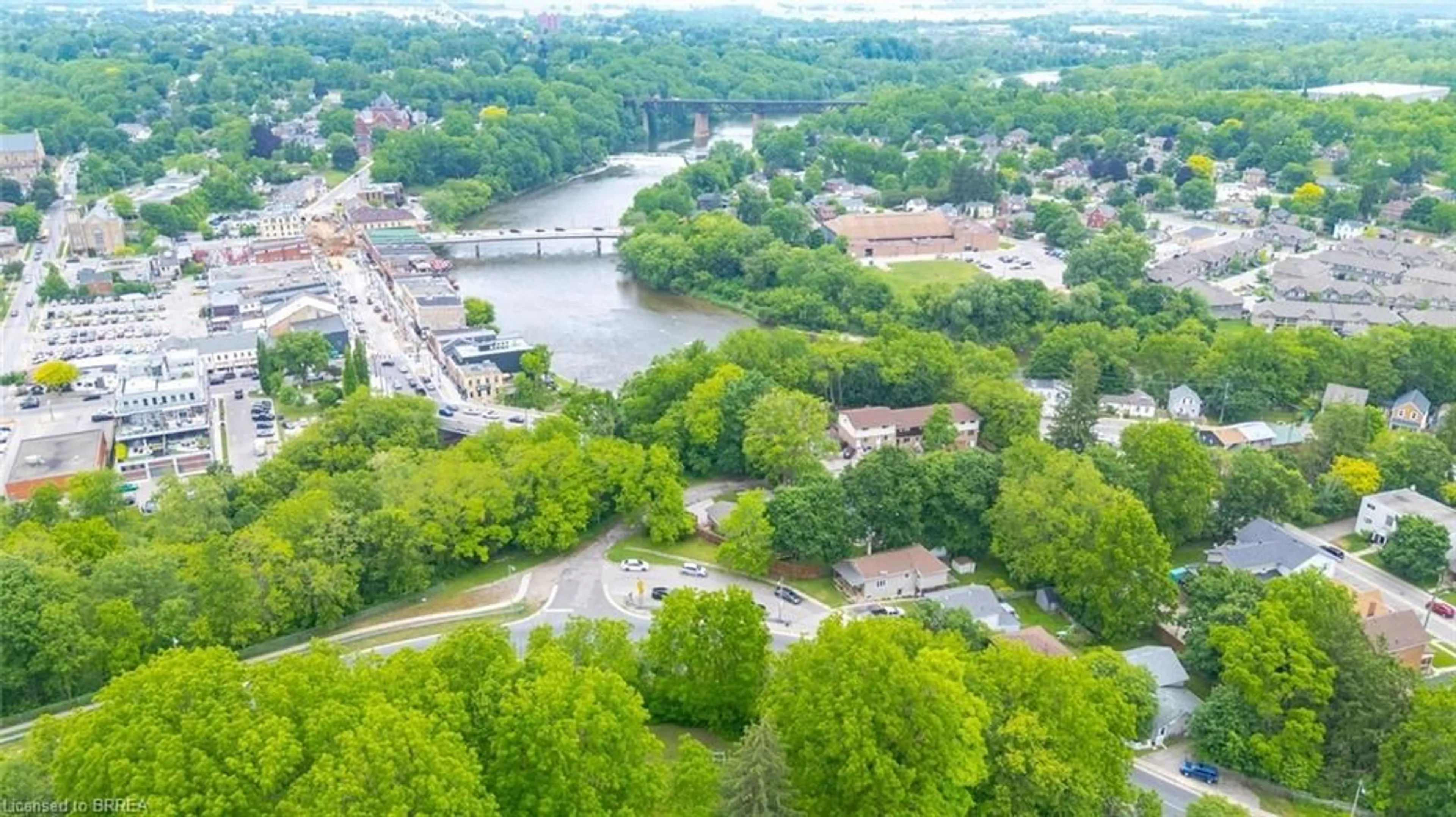 A pic from outside/outdoor area/front of a property/back of a property/a pic from drone, water/lake/river/ocean view for 16 King Edward St, Paris Ontario N3L 2G6