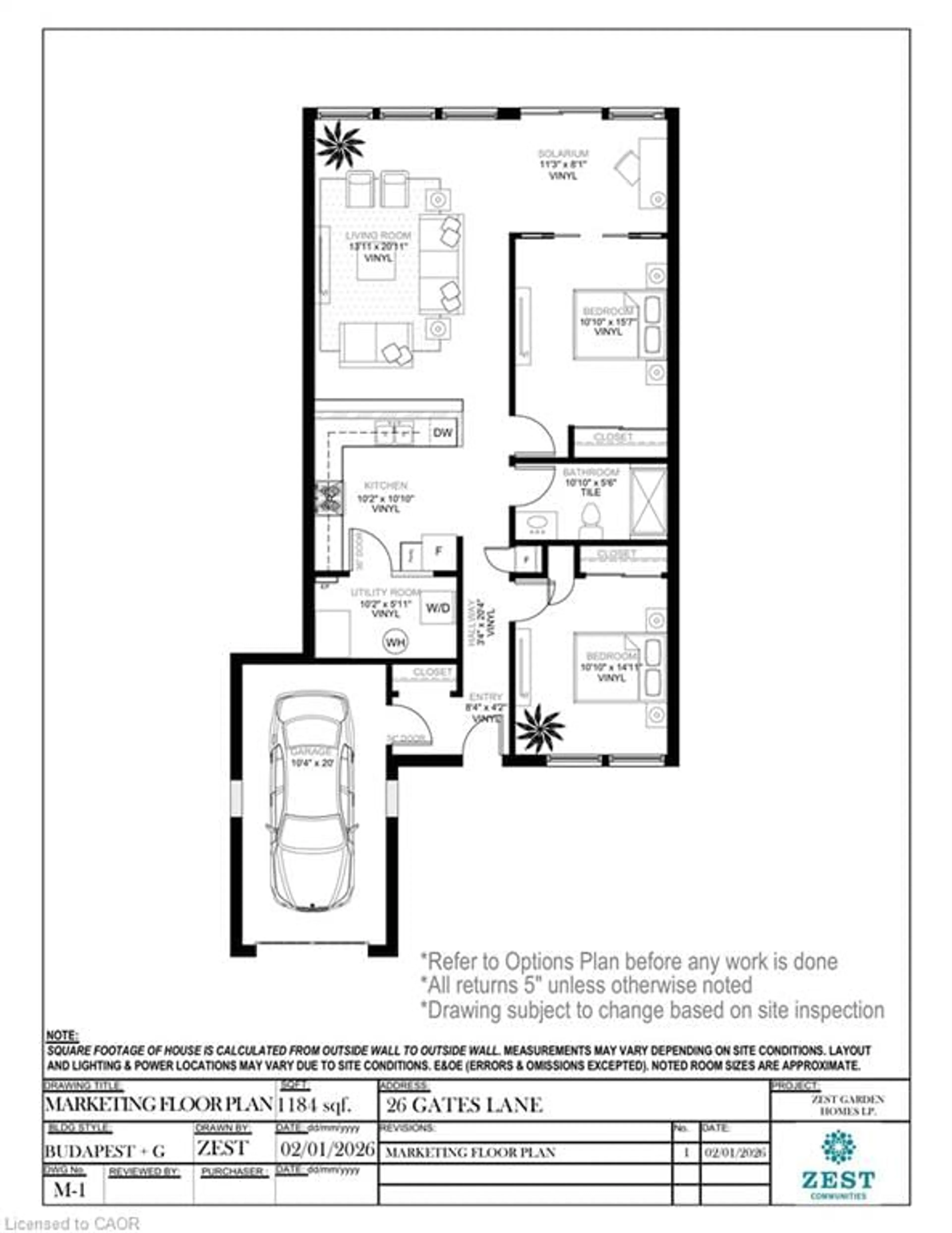 Floor plan for 26 Gates Lane, Hamilton Ontario L9B 1T8