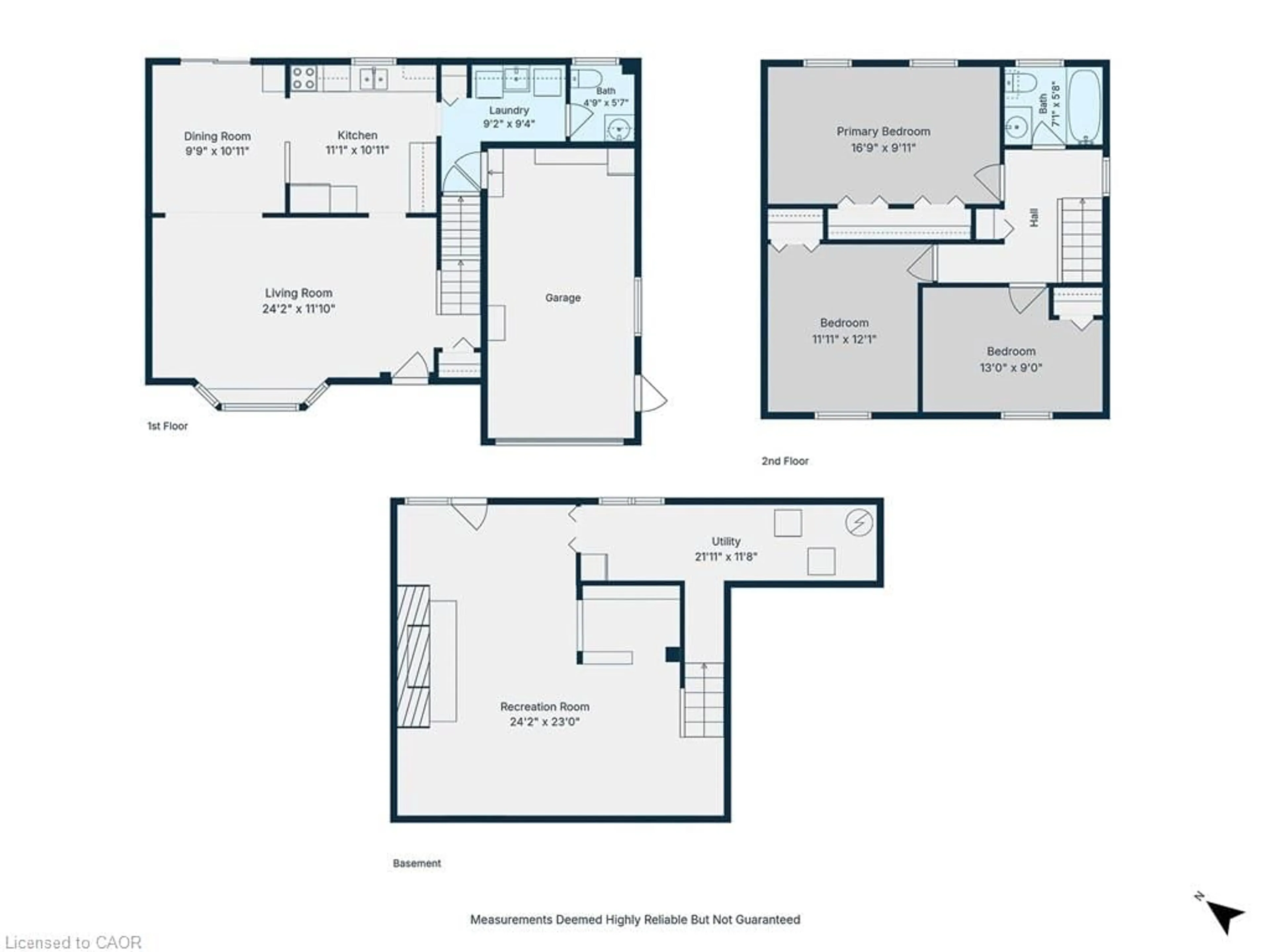 Floor plan for 24 Roseneath Cres, Kitchener Ontario N2E 1V9