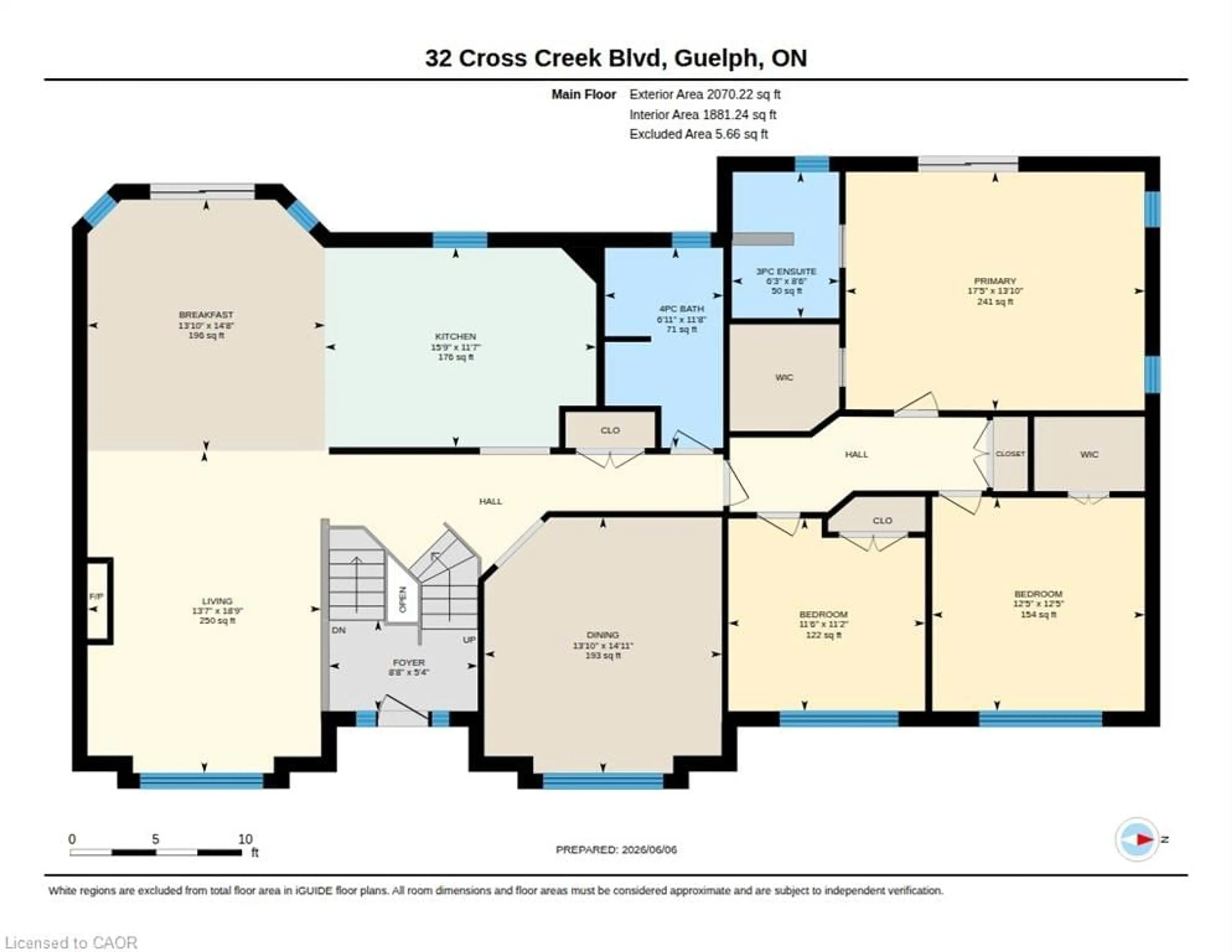 Floor plan for 32 Cross Creek Blvd, Guelph Ontario N1E 0N7