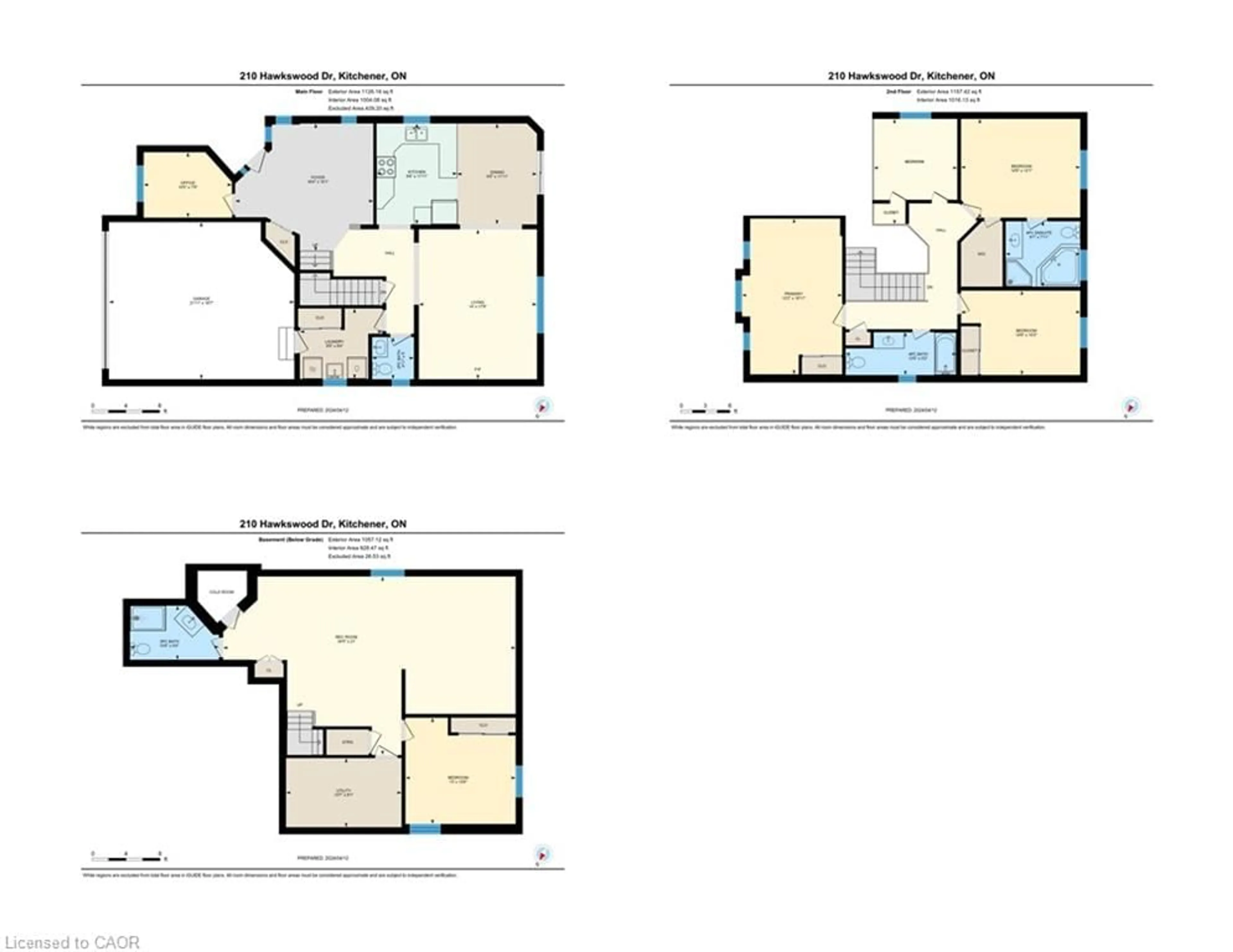 Floor plan for 210 Hawkswood Dr, Kitchener Ontario N2K 4J3