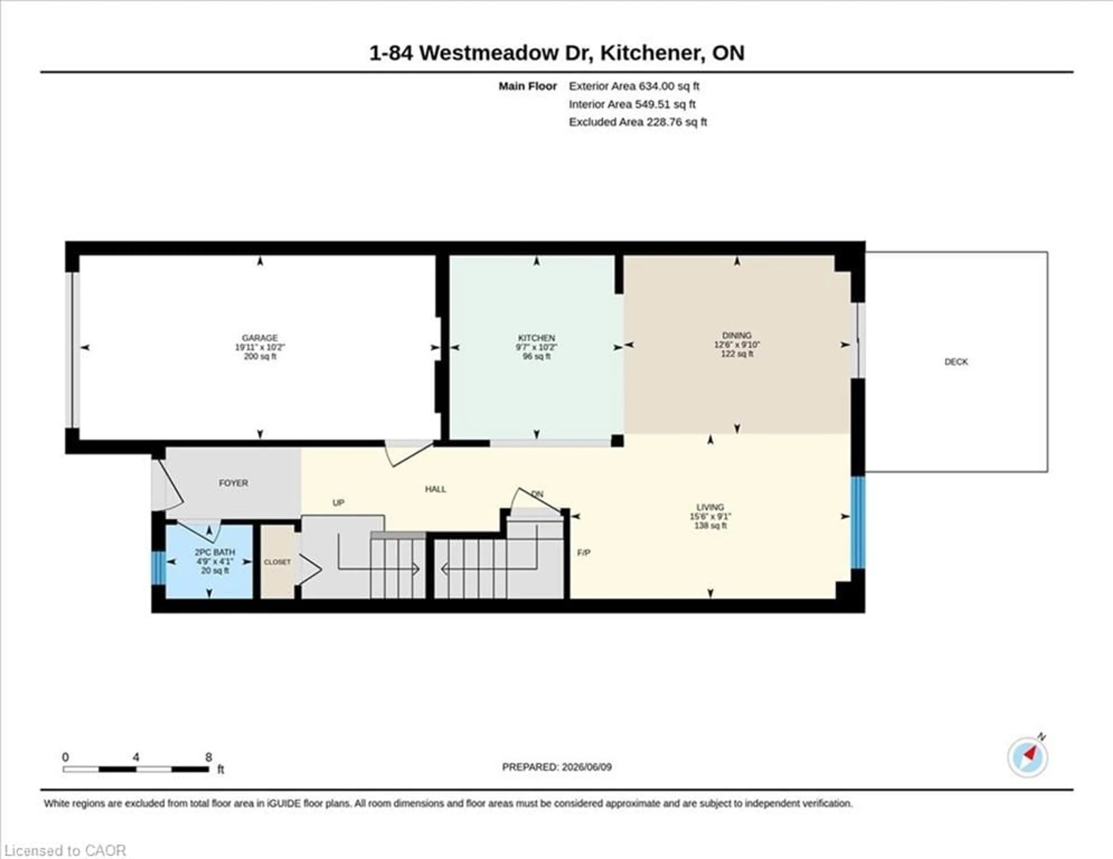 Floor plan for 84 Westmeadow Dr #1, Kitchener Ontario N2N 3P1