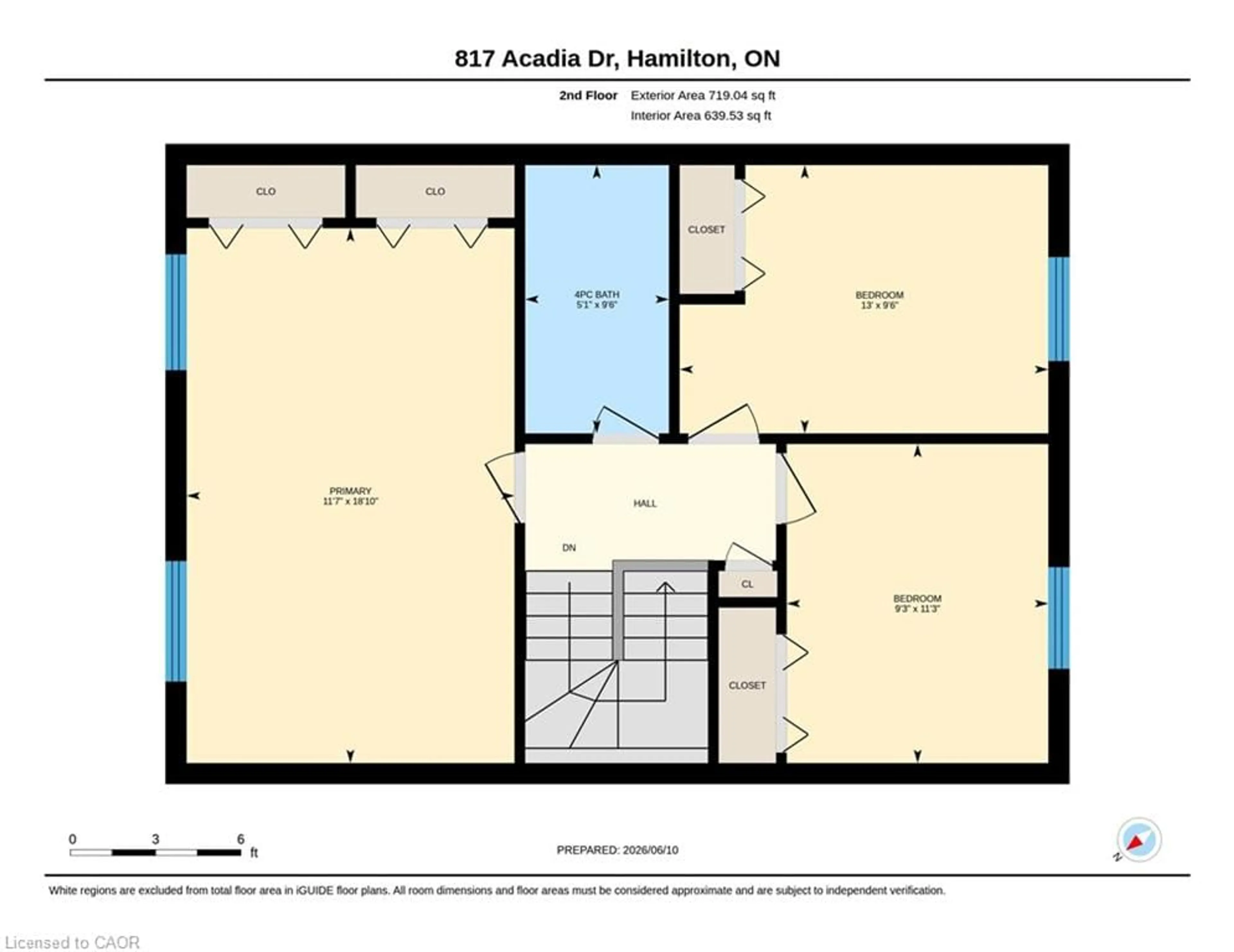 Floor plan for 817 Acadia Dr, Hamilton Ontario L8W 3V5