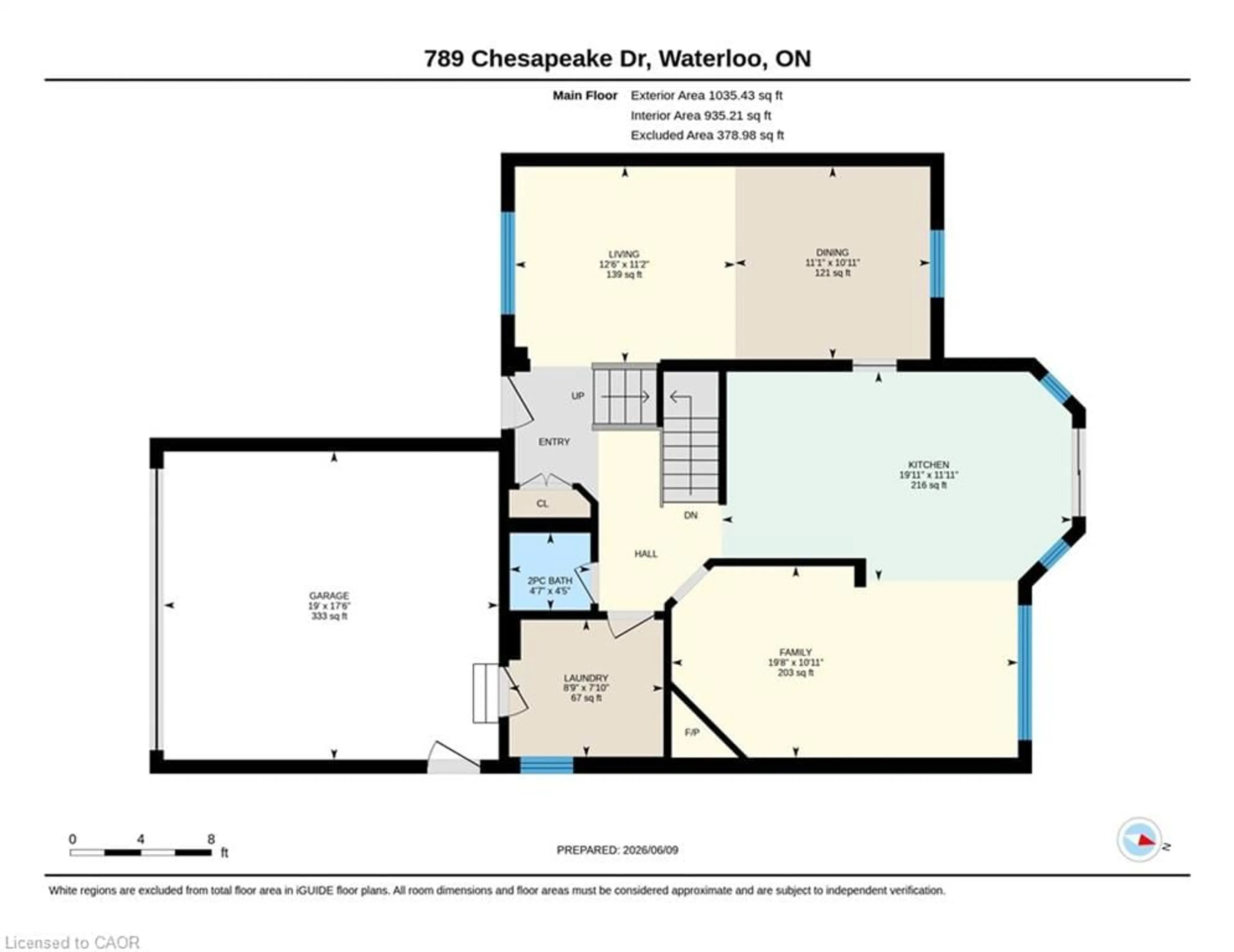 Floor plan for 789 Chesapeake Dr, Waterloo Ontario N2K 4A6